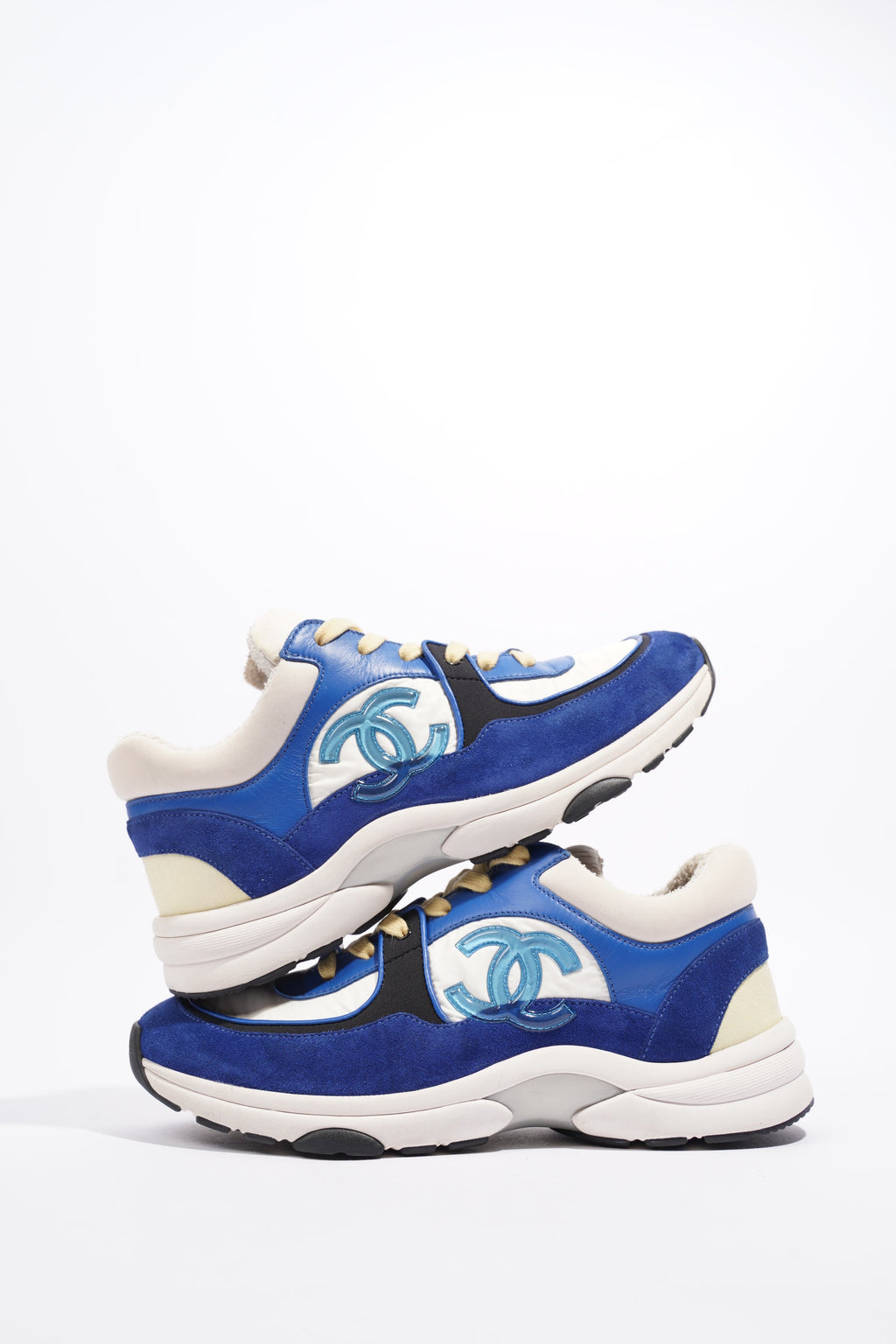 Chanel CC Runner Blue / White Suede EU 38 UK 5