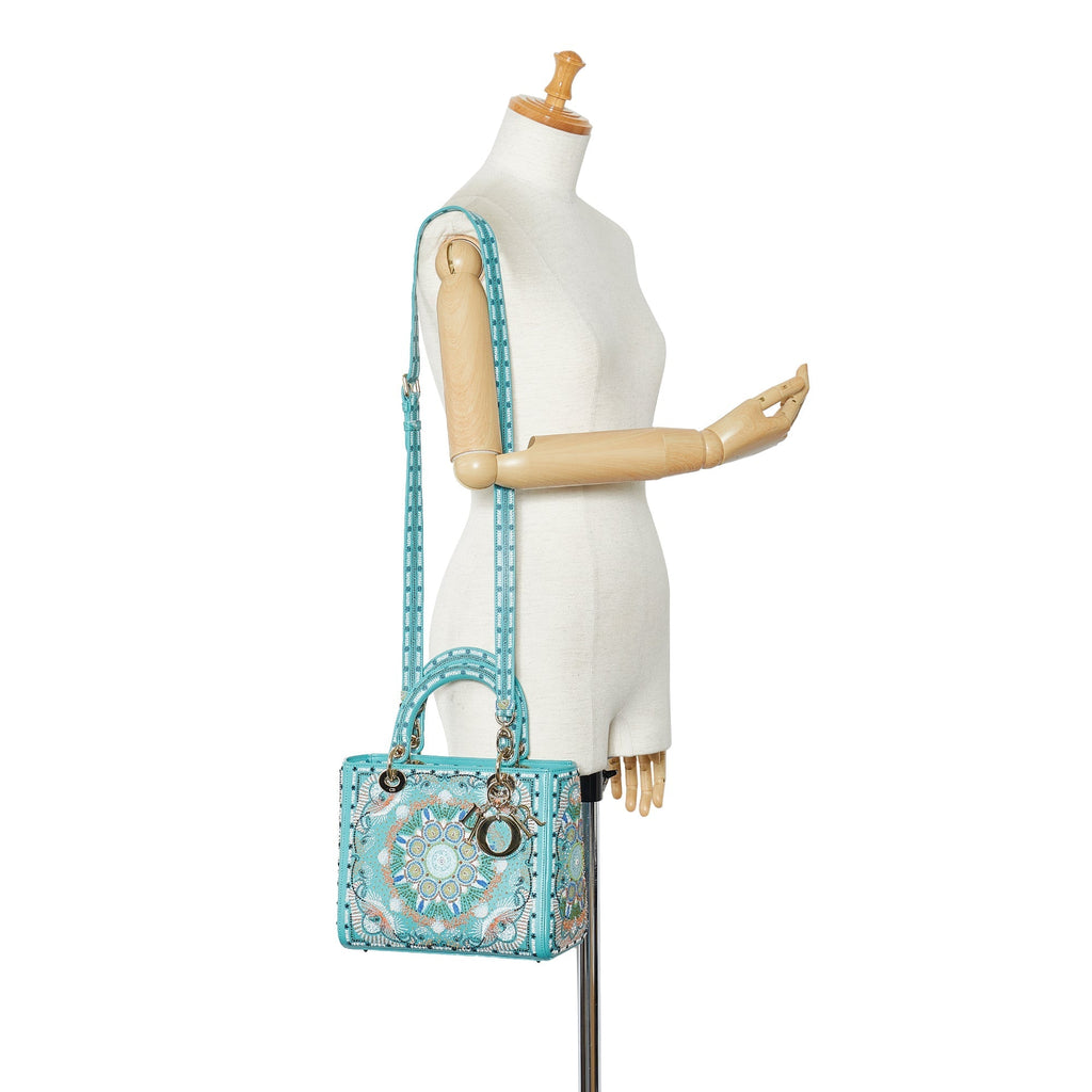 DIORMedium Light Pearls Lady  Satchel