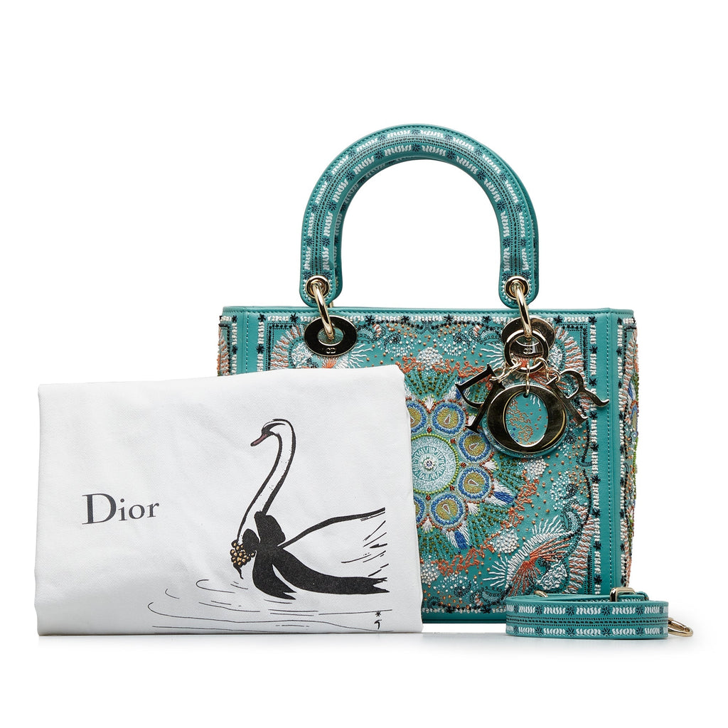 DIORMedium Light Pearls Lady  Satchel