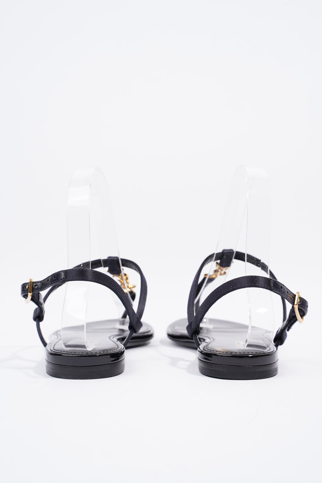 Saint Laurent Cassandra Sandal Black Patent Leather EU 38.5 UK 5.5