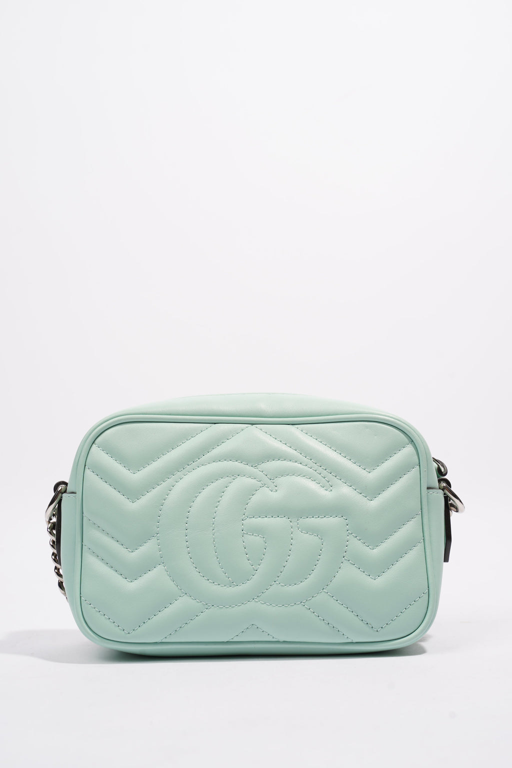 Gucci GG Marmont Mint Green Matelasse Leather Mini