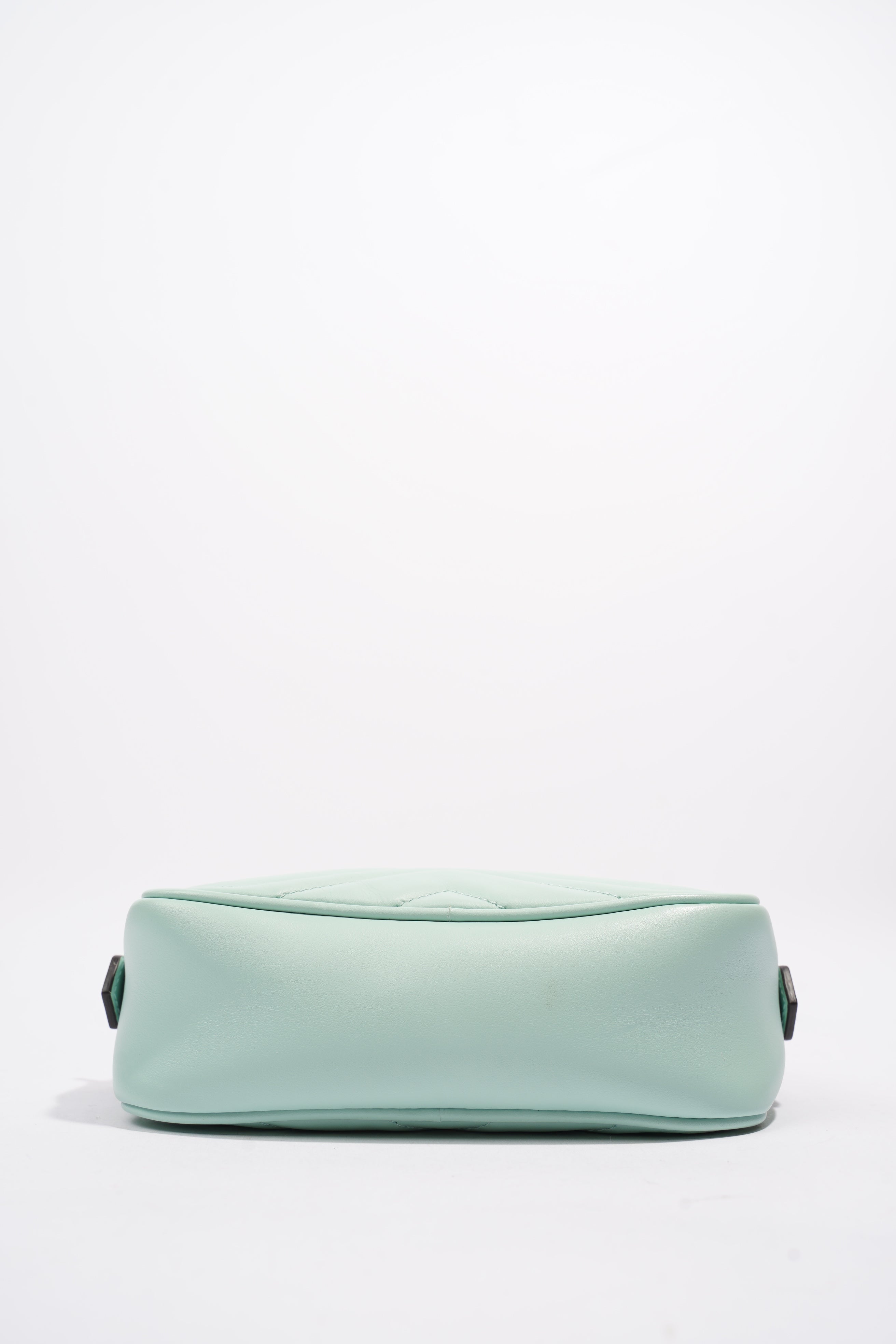 Gucci GG Marmont Mint Green Matelasse Leather Mini