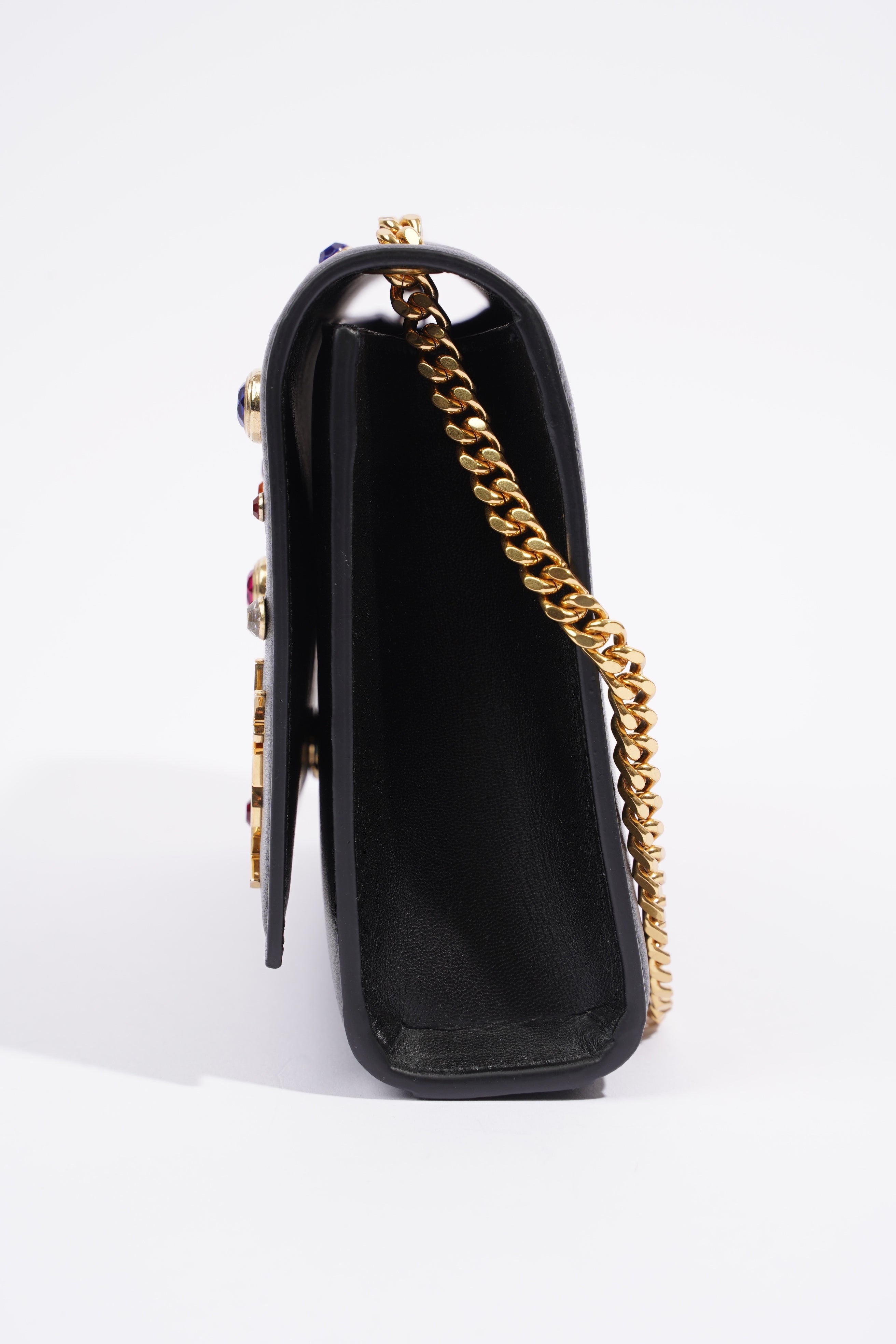 Saint Laurent YSL Kate Gem Embellished Medium Black / Embellished Leather