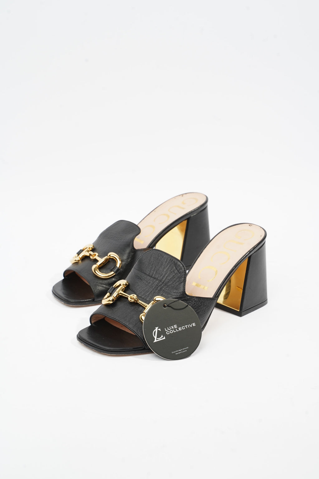 Gucci Horsebit Mules Black Leather EU 38.5 UK 5.5