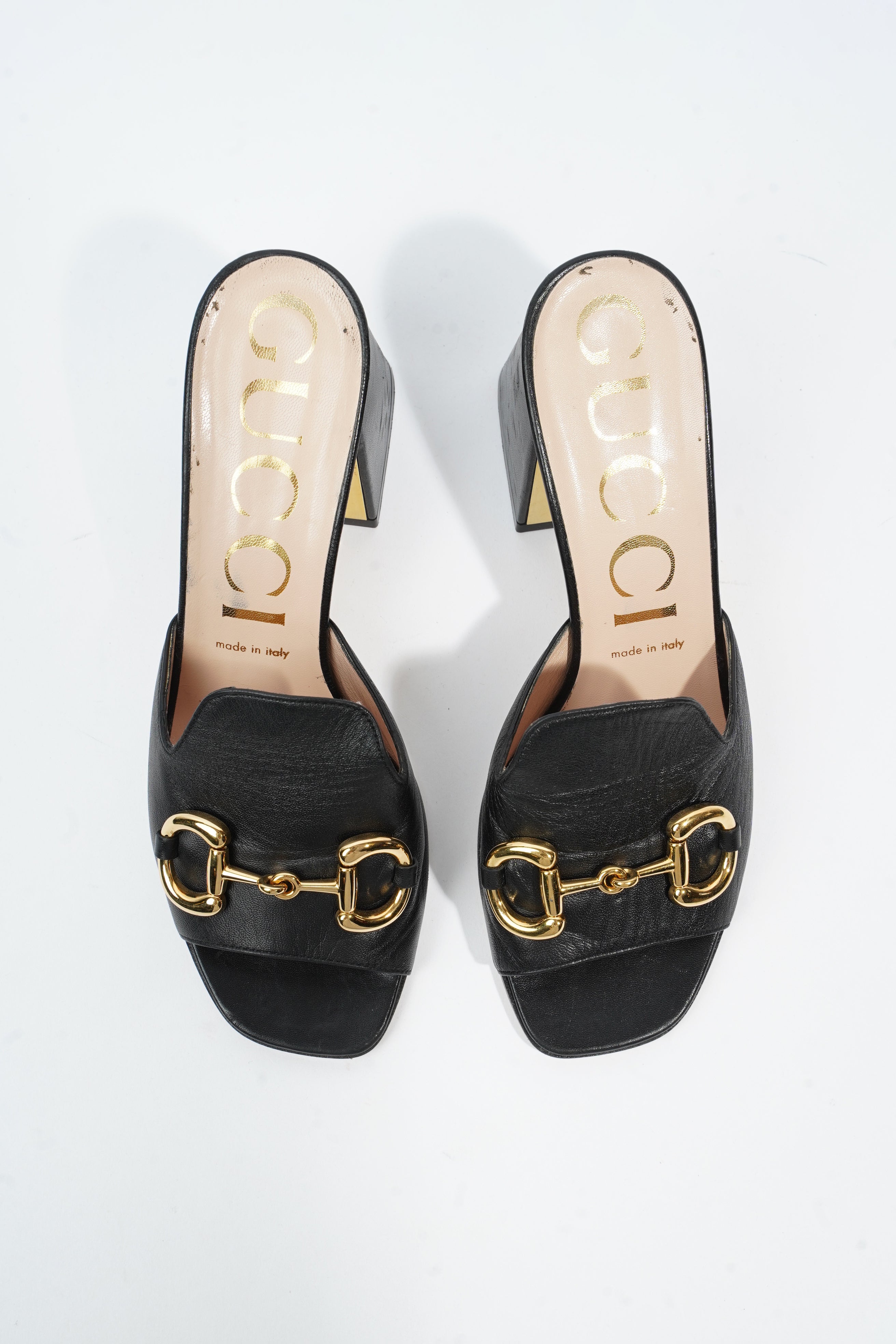 Gucci Horsebit Mules Black Leather EU 38.5 UK 5.5