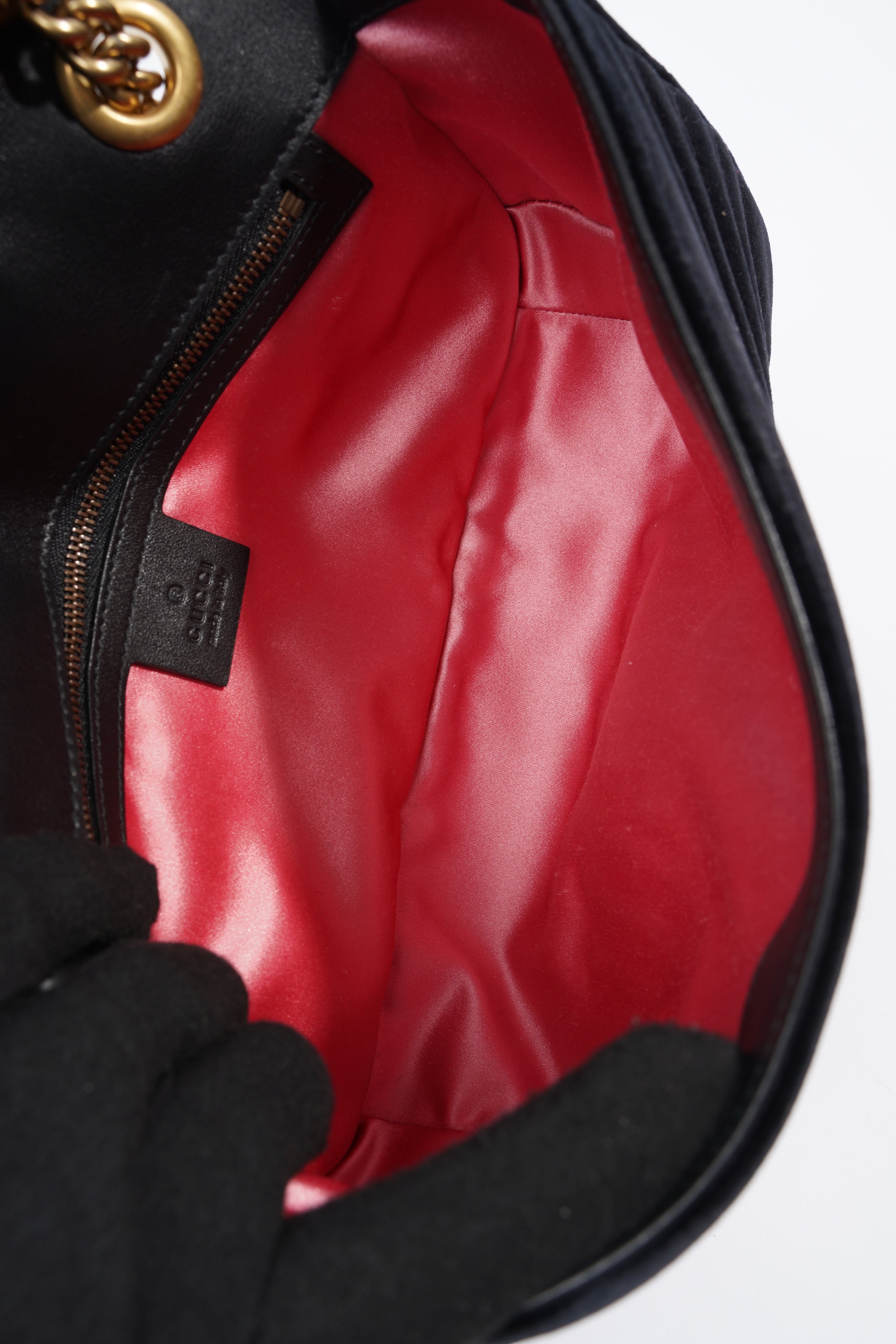 Gucci GG Marmont Black Velvet Small