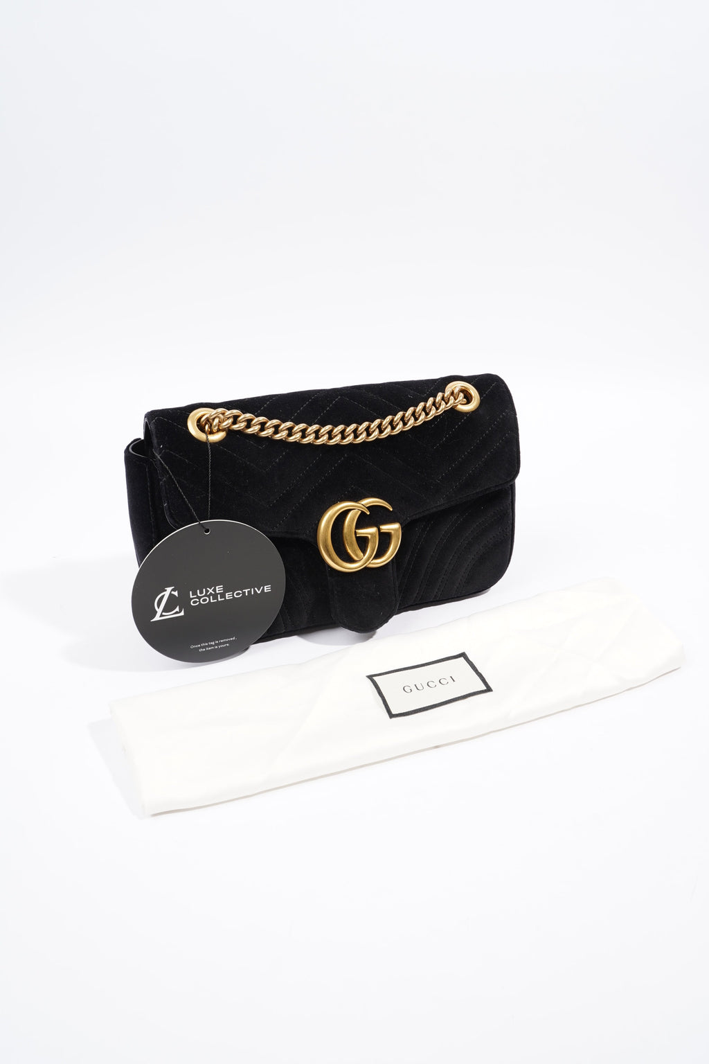 Gucci GG Marmont Black Velvet Small