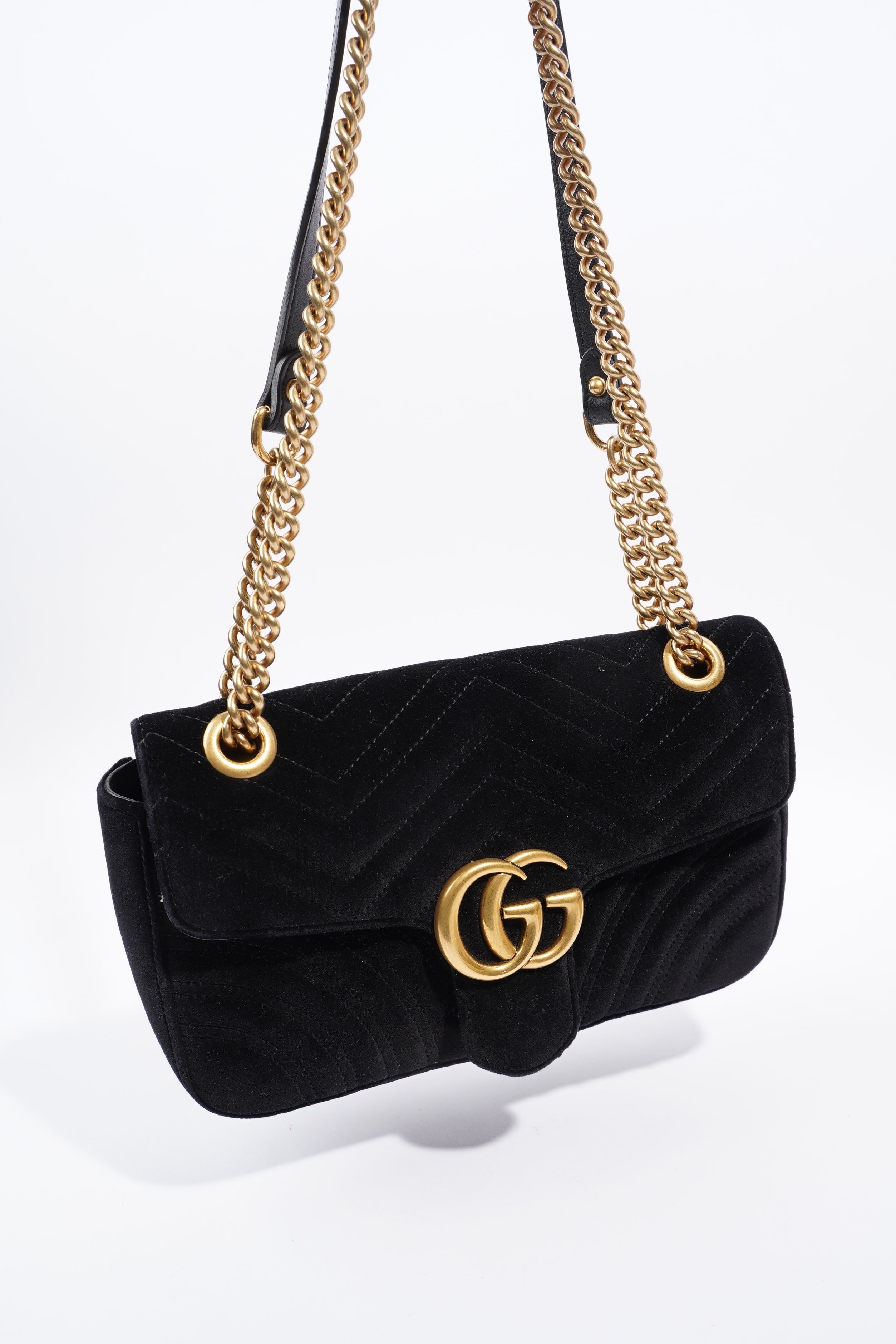 Gucci GG Marmont Black Velvet Small