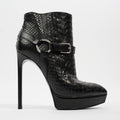 Saint Laurent Ankle Boots 120 Black Python EU 36 UK 3