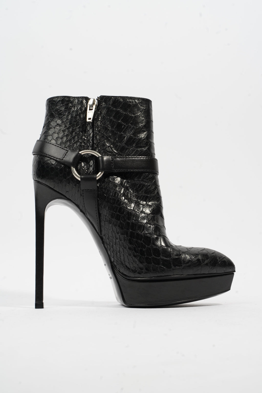 Saint Laurent Ankle Boots 120 Black Python EU 36 UK 3