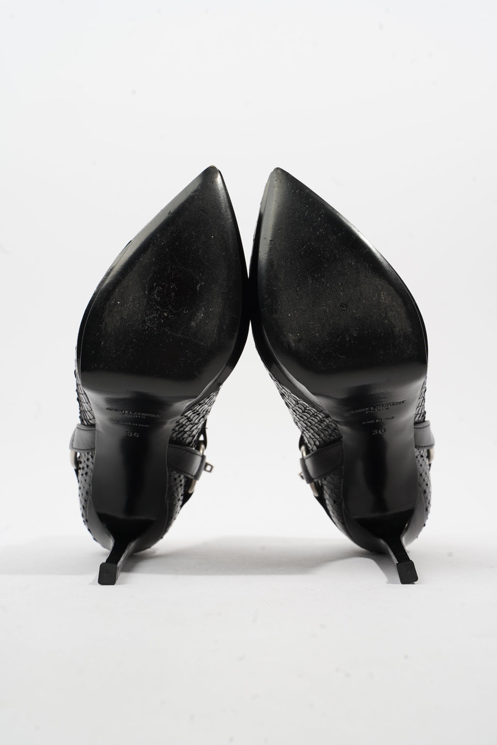 Saint Laurent Ankle Boots 120 Black Python EU 36 UK 3
