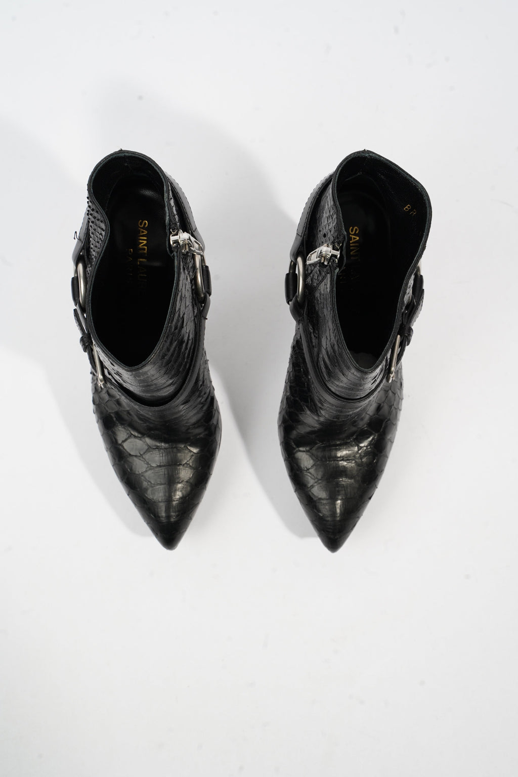 Saint Laurent Ankle Boots 120 Black Python EU 36 UK 3