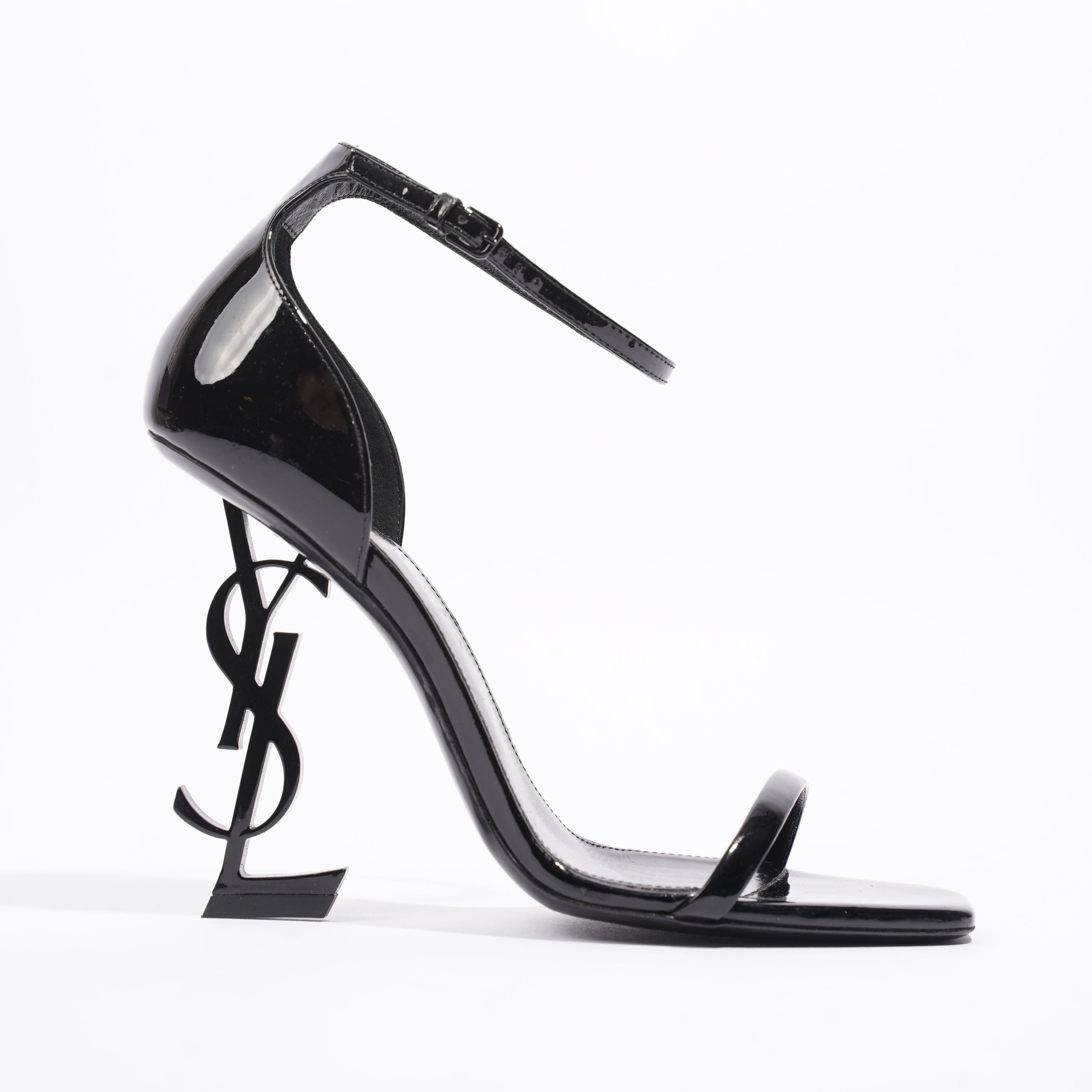 Saint Laurent Opyum Heel 110 Black Patent Leather EU 38 UK 5