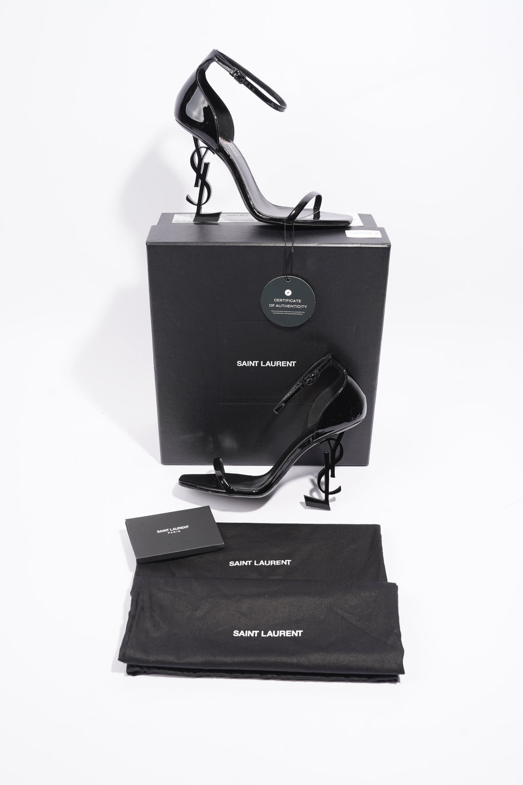 Saint Laurent Opyum Heel 110 Black Patent Leather EU 38 UK 5