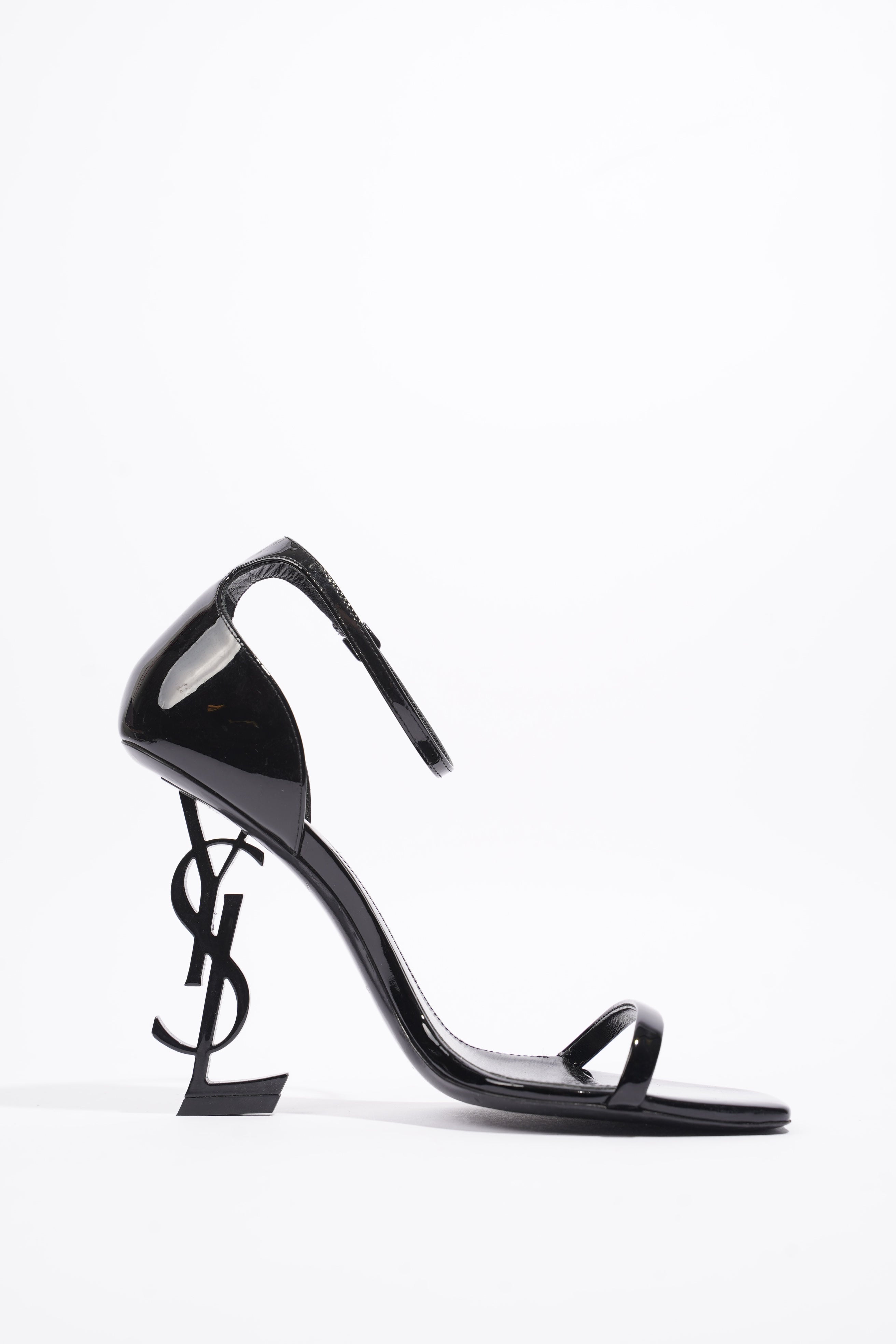 Saint Laurent Opyum Heel 110 Black Patent Leather EU 38 UK 5