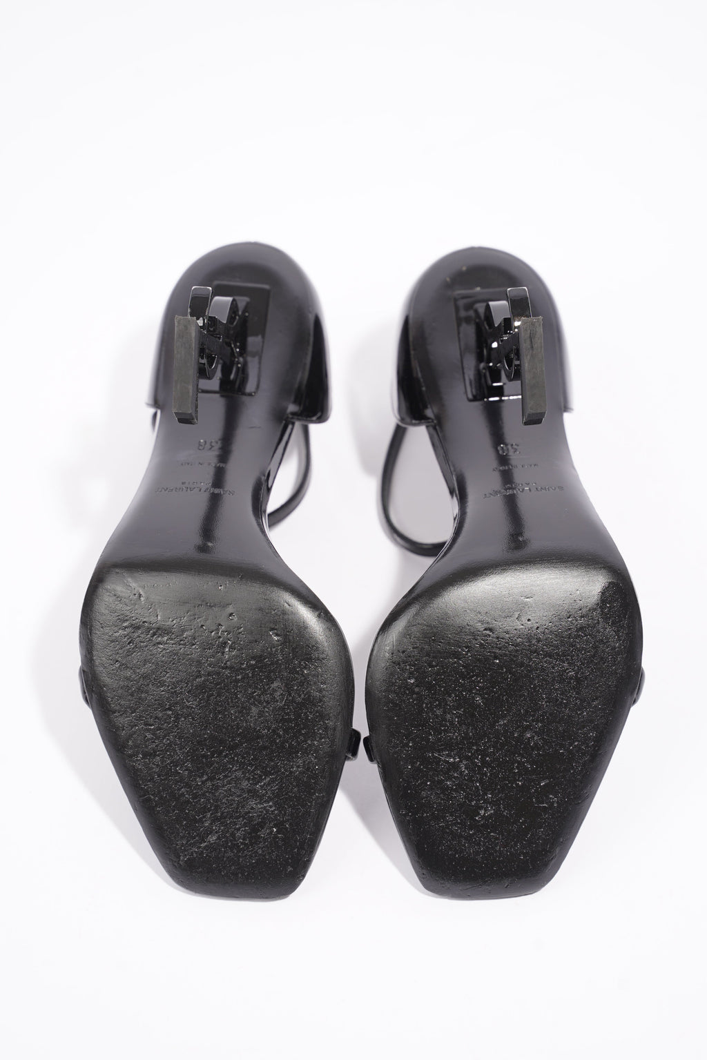 Saint Laurent Opyum Heel 110 Black Patent Leather EU 38 UK 5