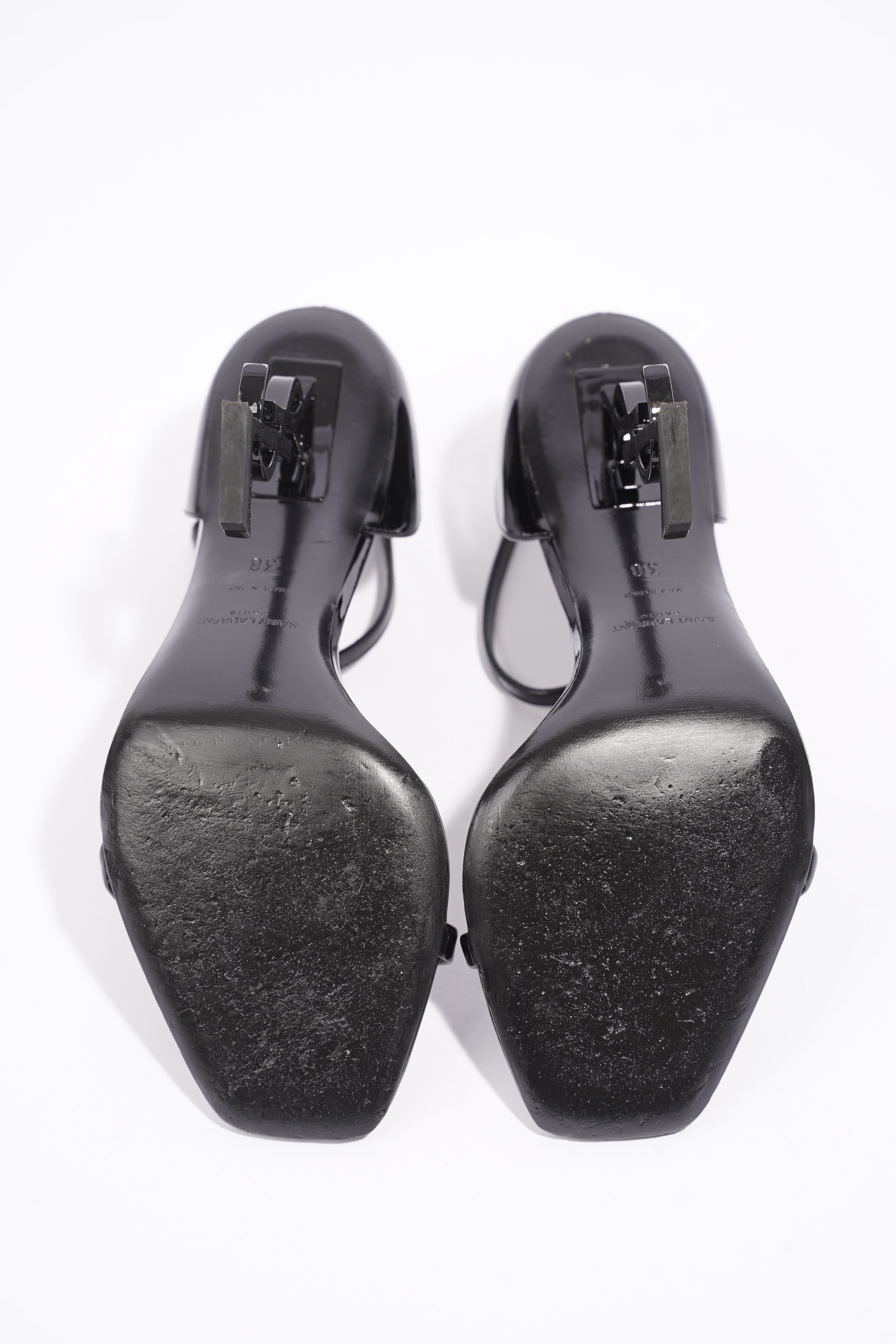 Saint Laurent Opyum Heel 110 Black Patent Leather EU 38 UK 5