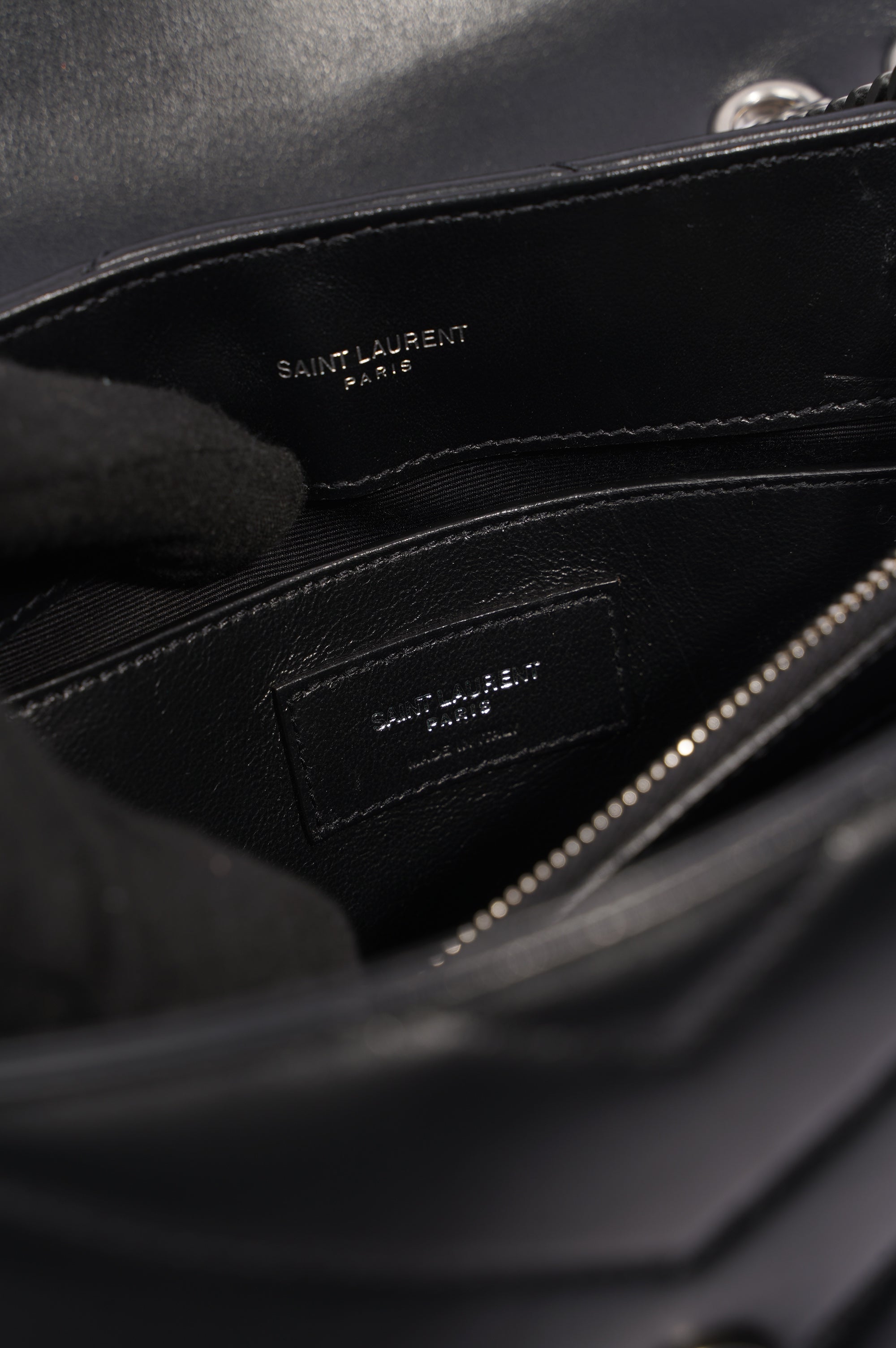 Saint Laurent Lou Lou Bag Black Leather Small