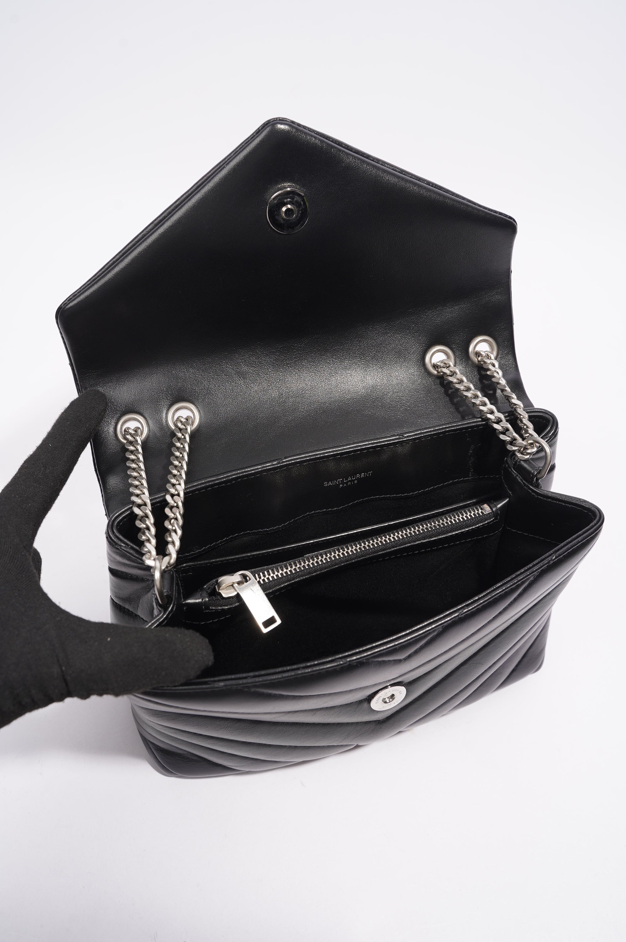 Saint Laurent Lou Lou Bag Black Leather Small