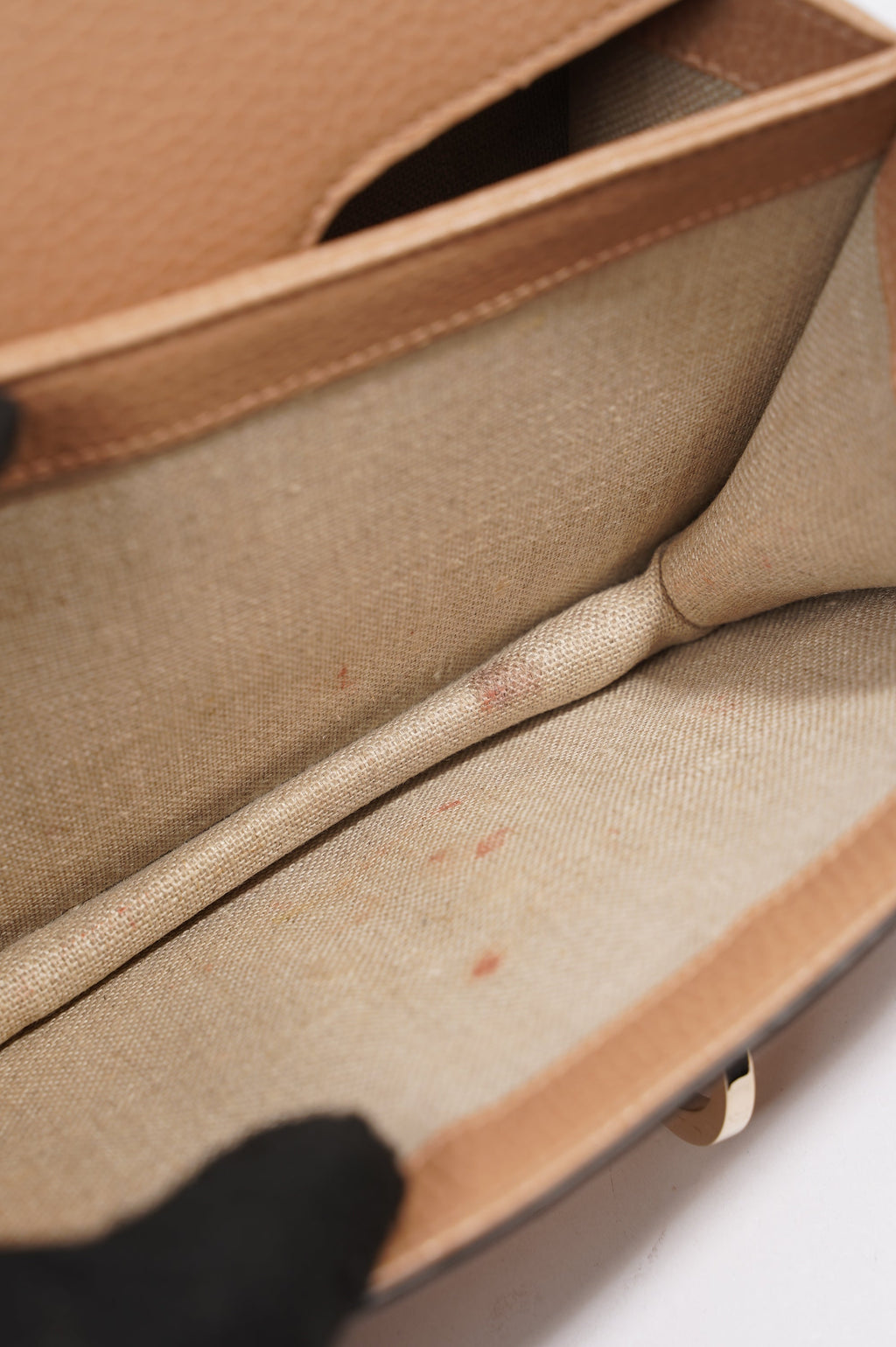 Gucci Interlocking Crossbody Bag Nude Leather Small