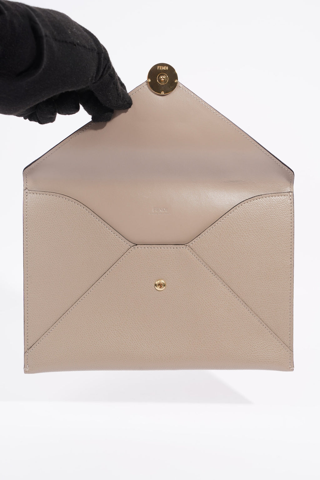 Fendi Fendi Flat Envelope Grey Leather