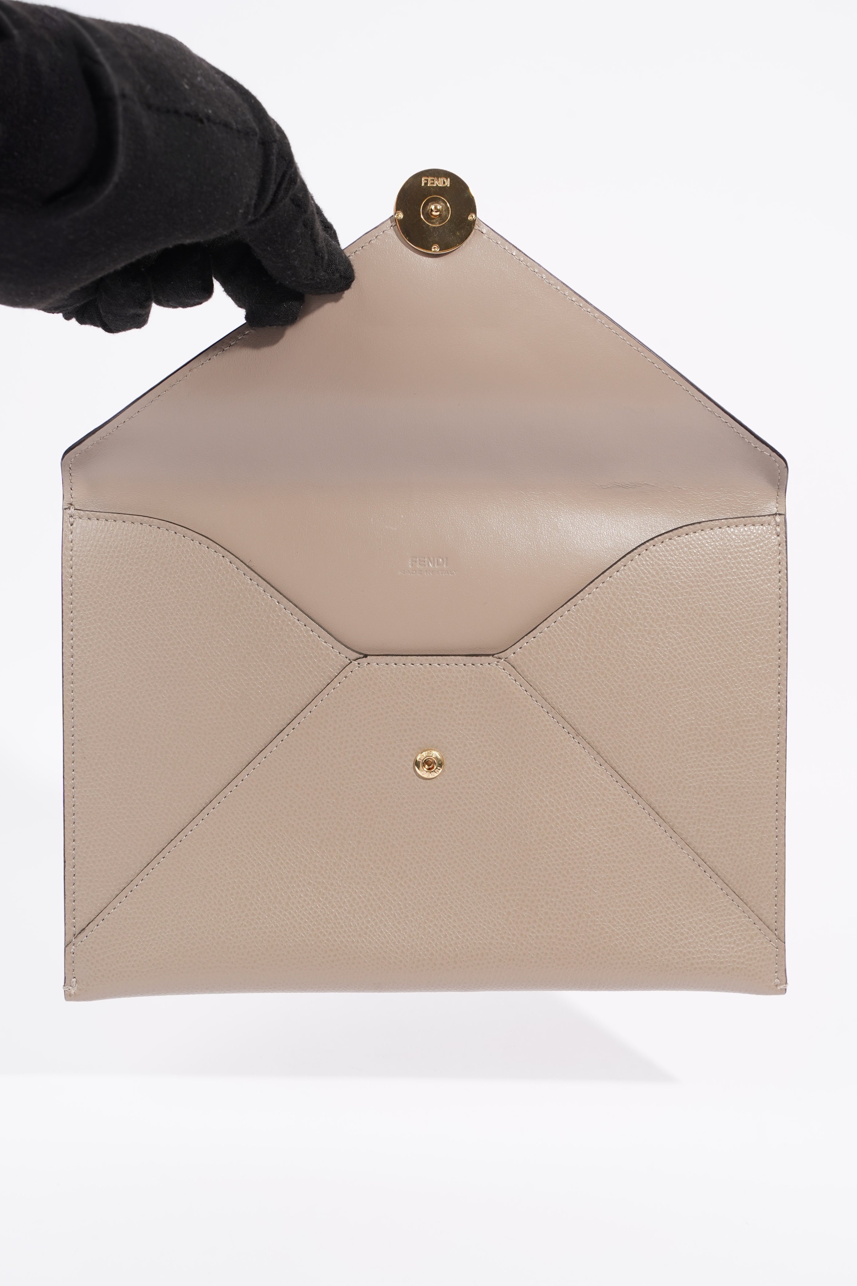 Fendi Fendi Flat Envelope Grey Leather