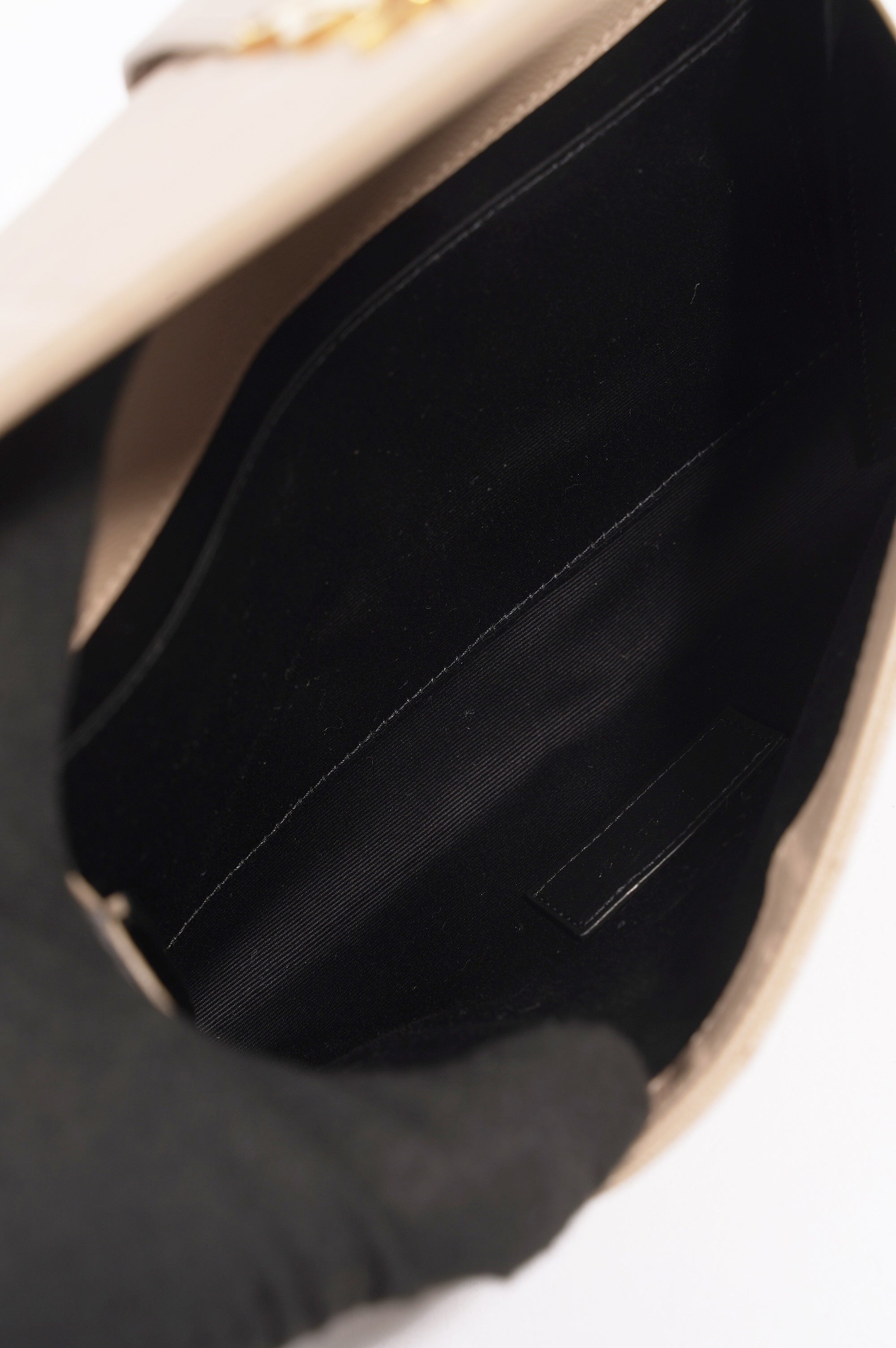 Saint Laurent Triquilt Clutch Beige Leather