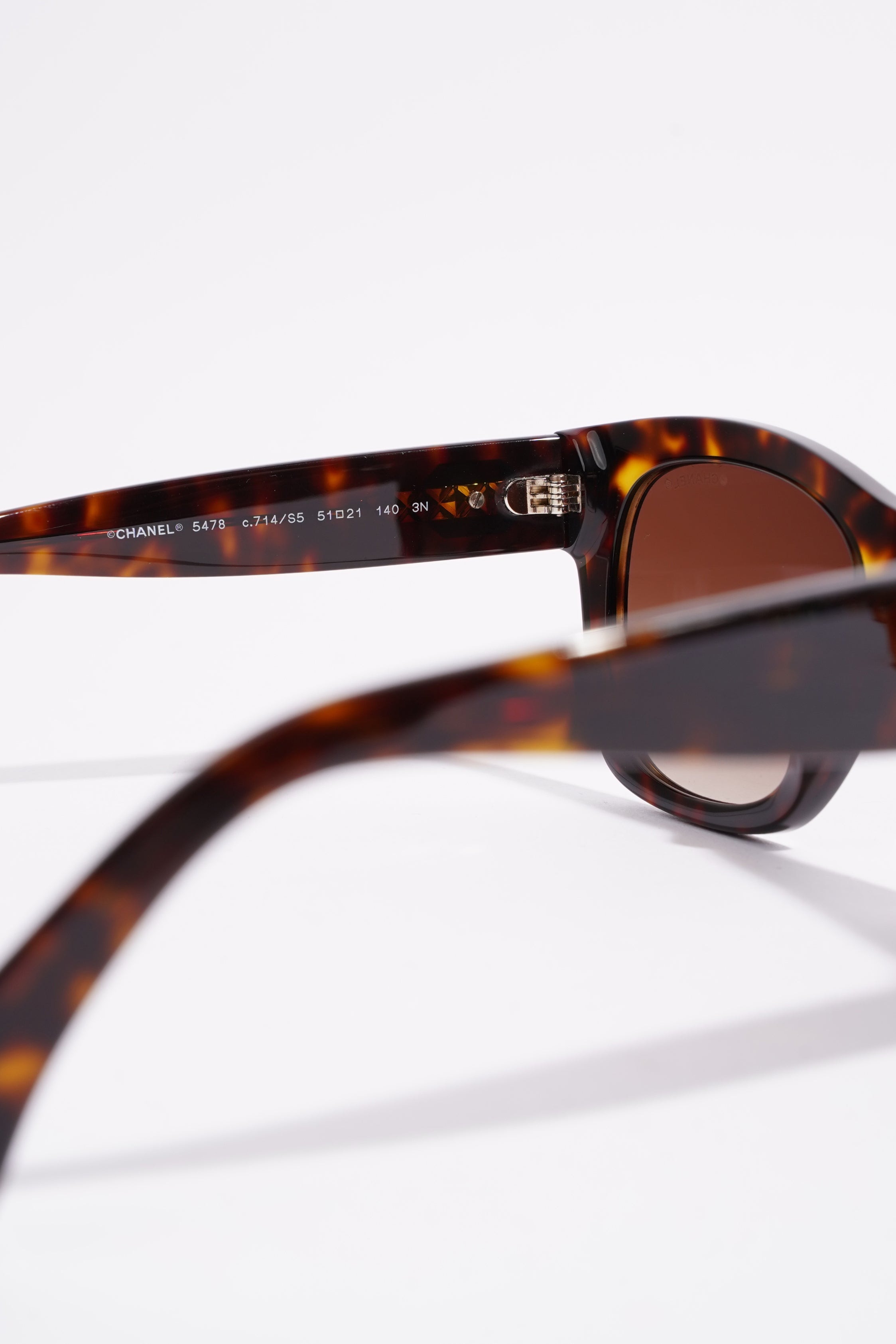Chanel Square Sunglasses Tortoise Shell Acetate 140