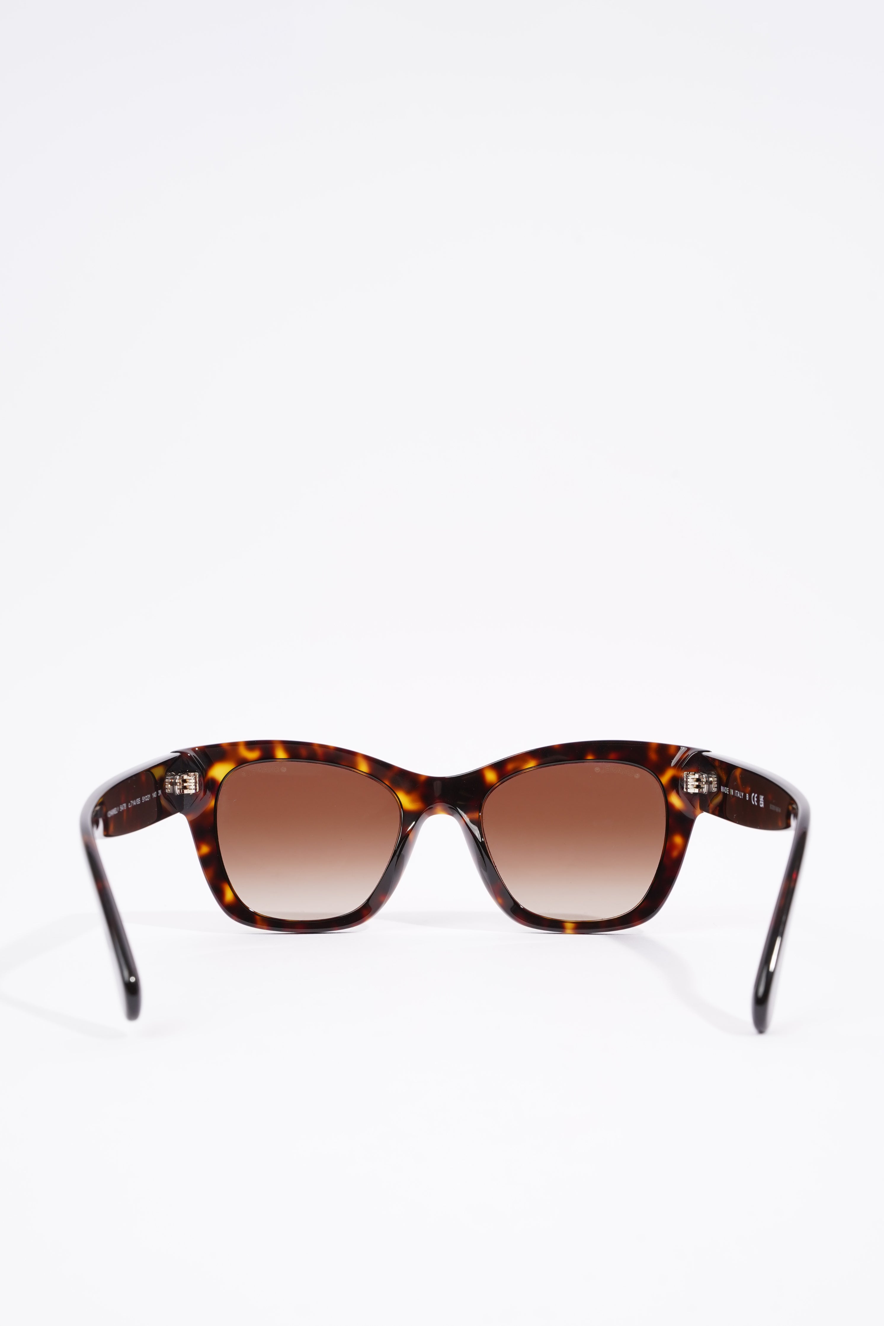Chanel Square Sunglasses Tortoise Shell Acetate 140