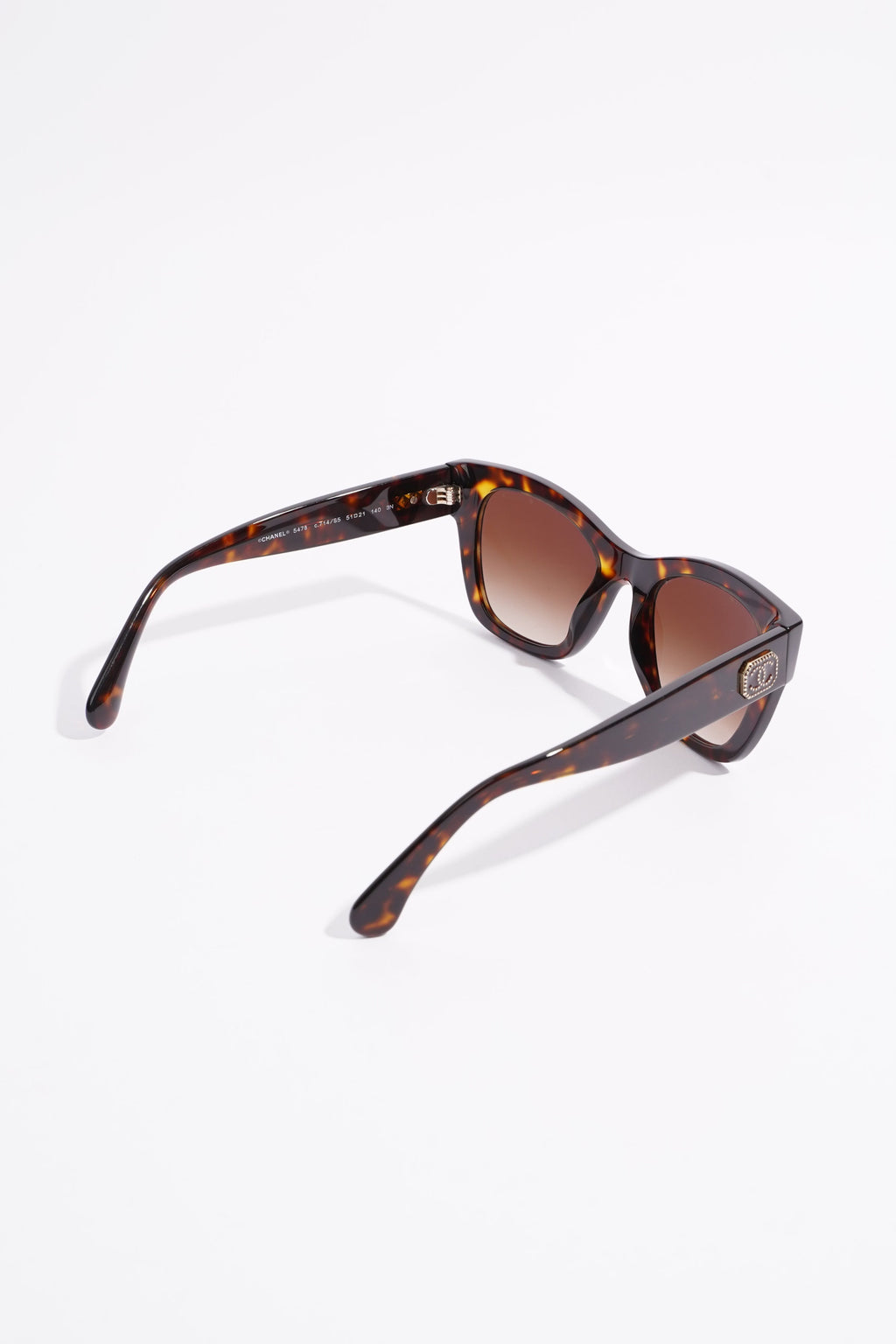 Chanel Square Sunglasses Tortoise Shell Acetate 140