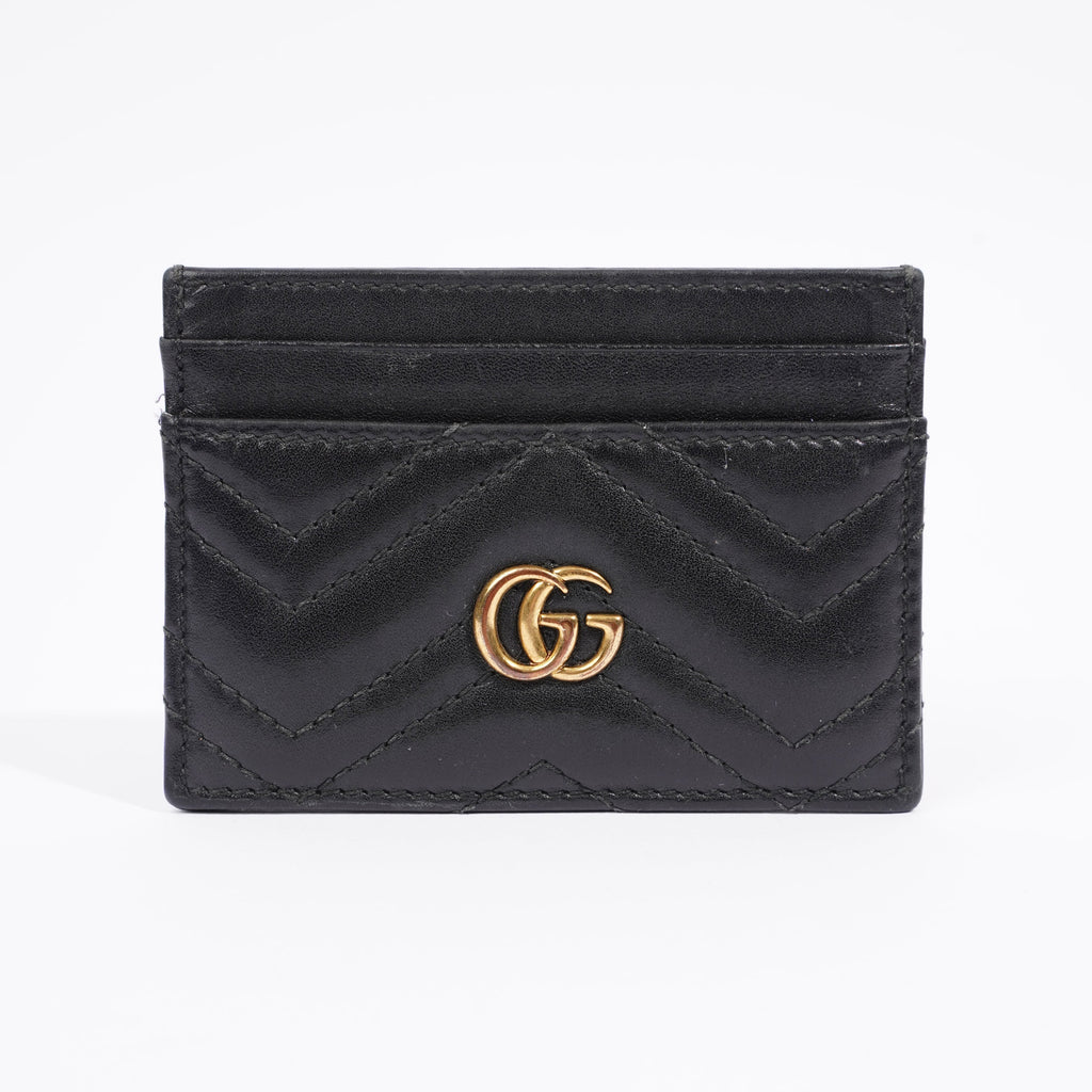 Gucci Marmont Card Holder Black Leather