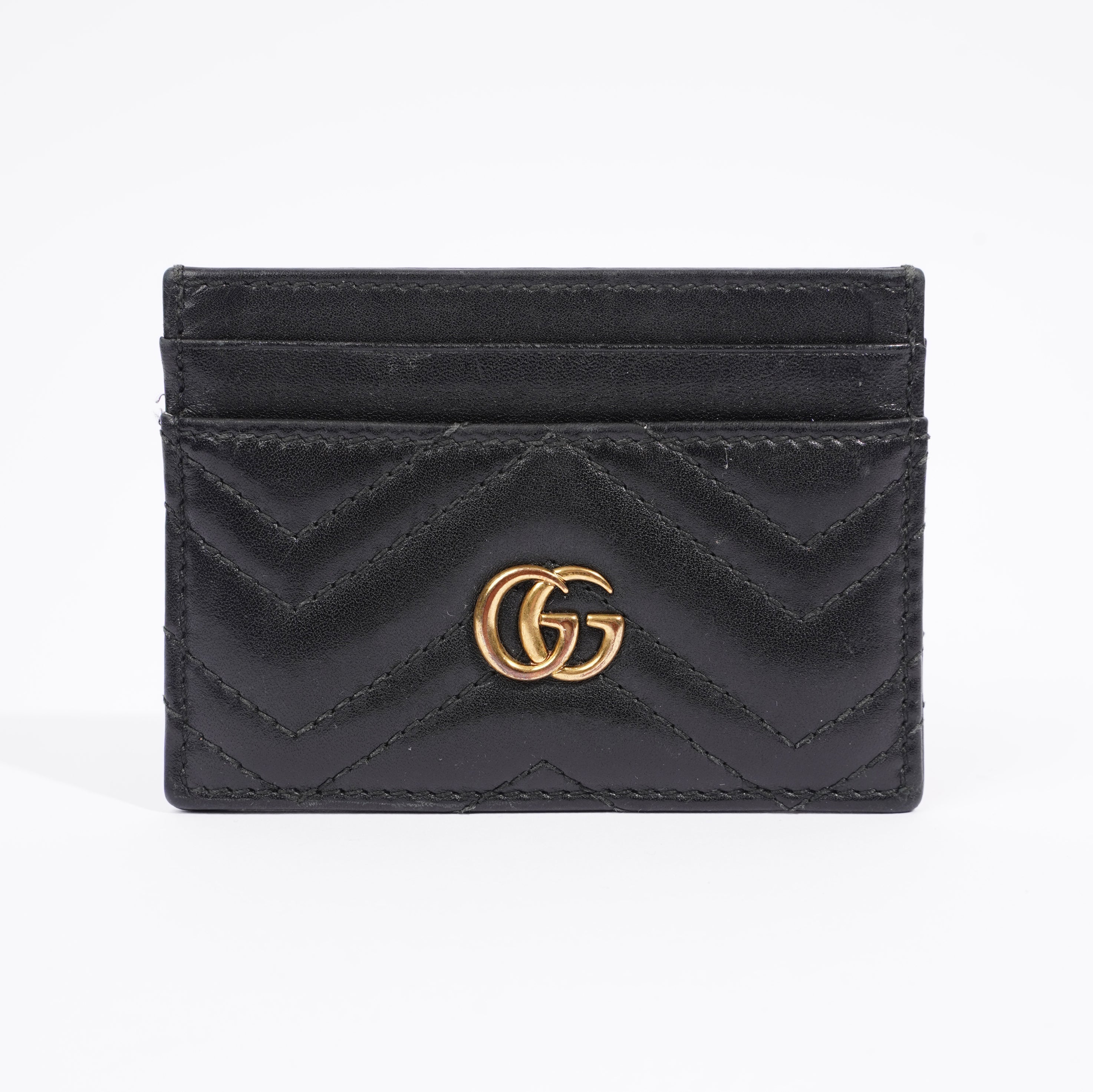 Gucci Marmont Card Holder Black Leather
