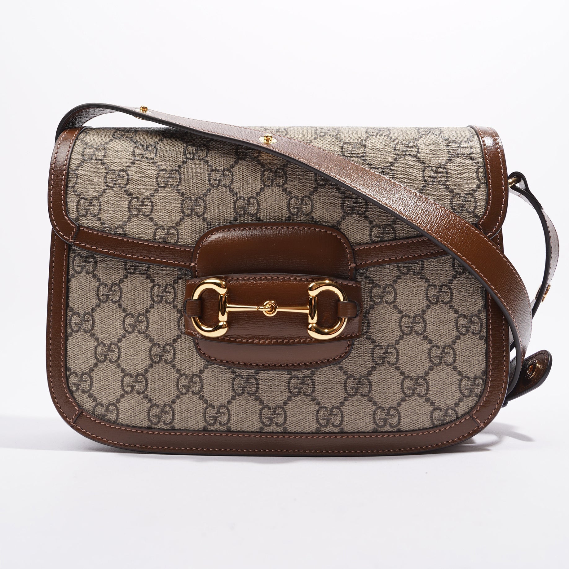Gucci 1955 Horsebit Shoulder Bag Monogram Canvas
