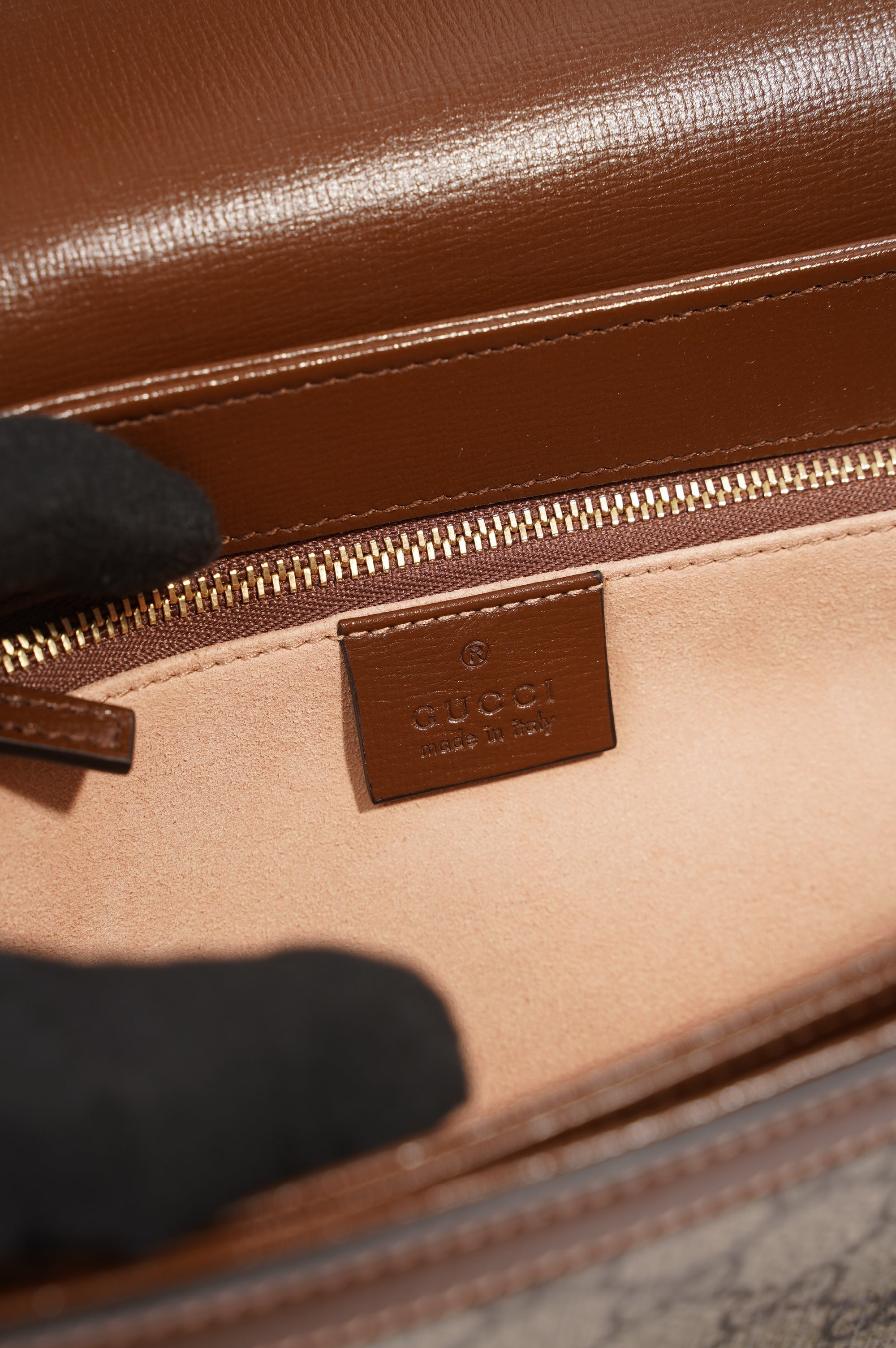 Gucci 1955 Horsebit Shoulder Bag Monogram Canvas