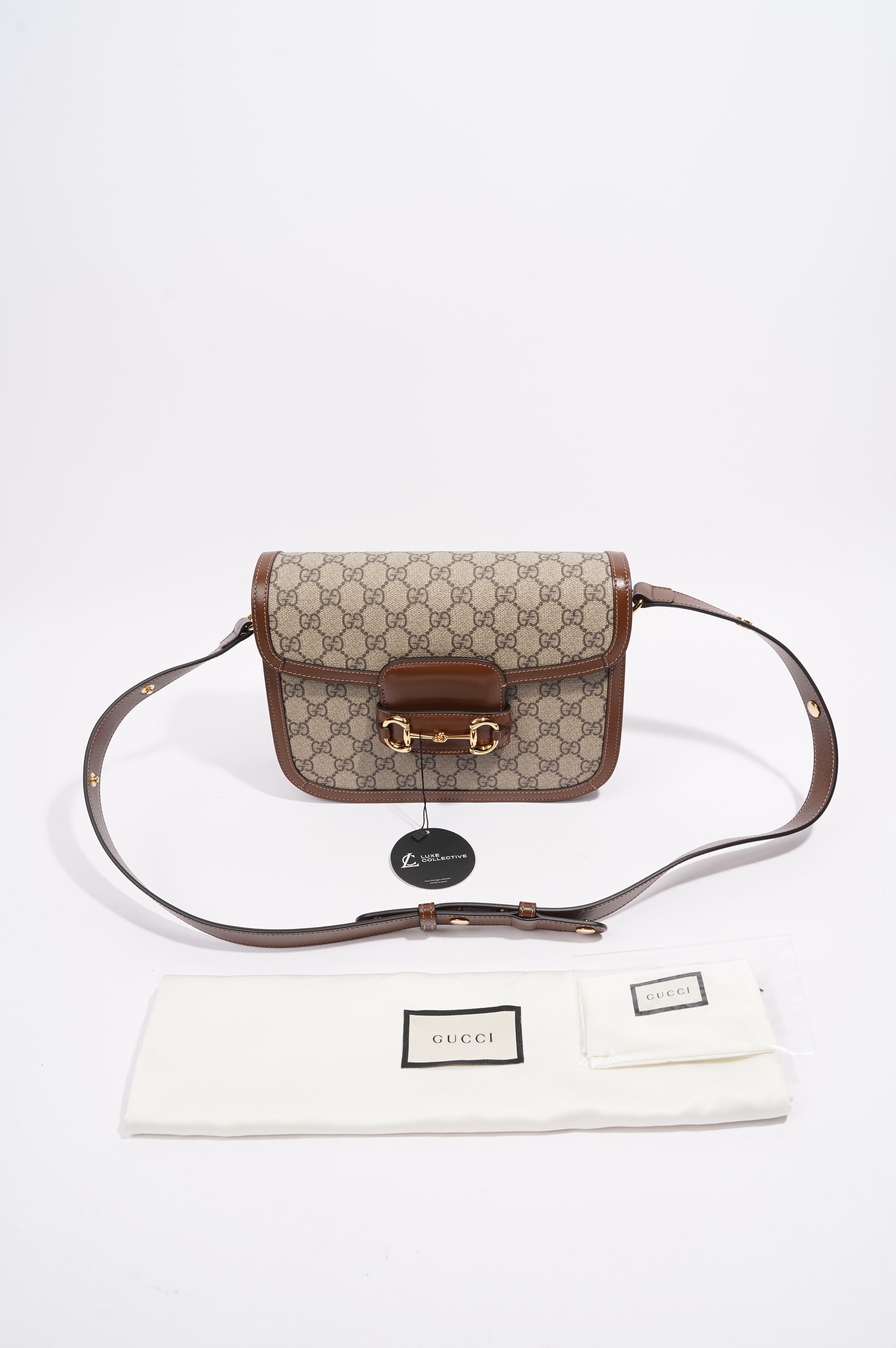 Gucci 1955 Horsebit Shoulder Bag Monogram Canvas