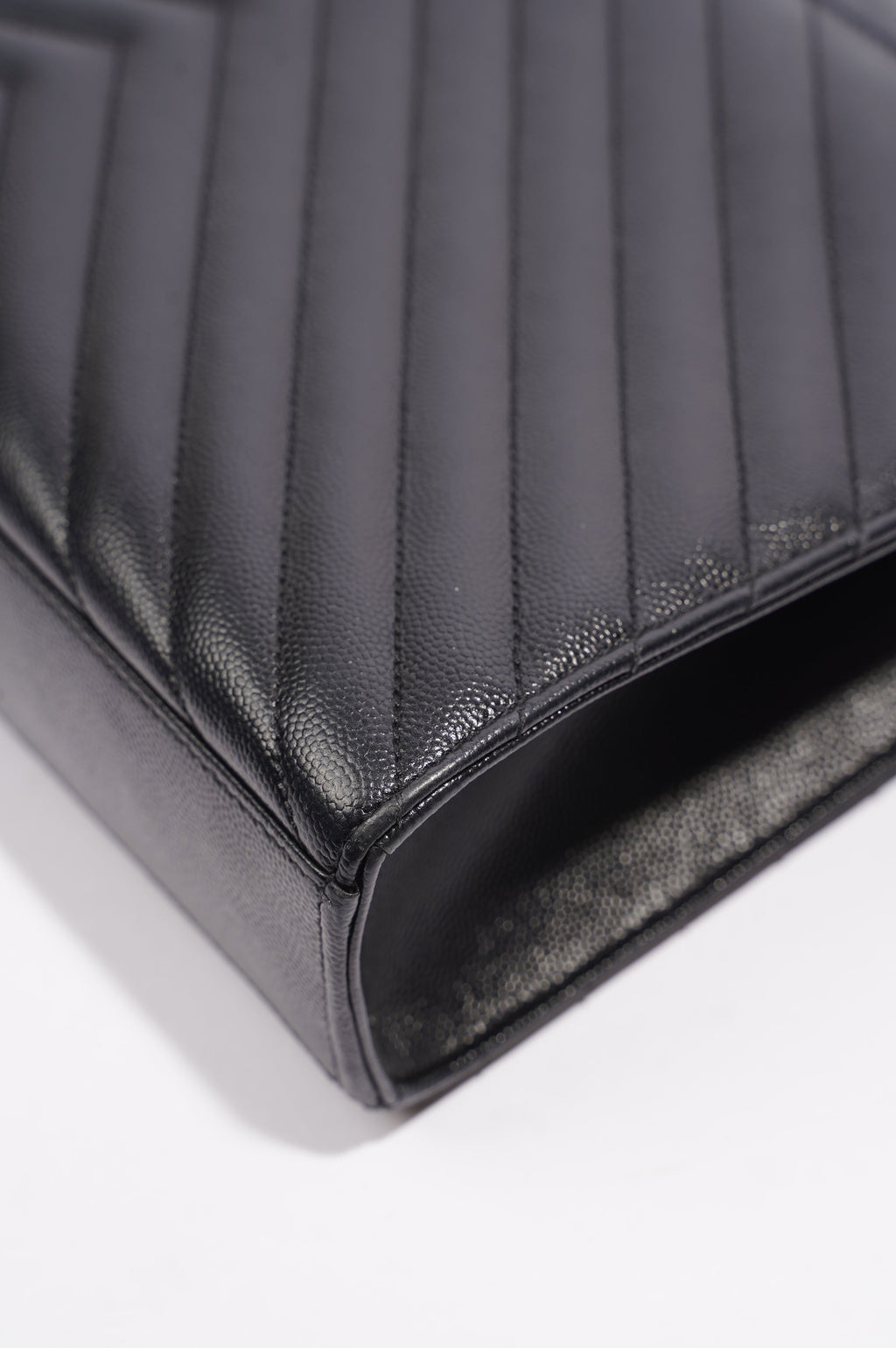 Saint Laurent Envelope Chain Flap Bag Black Matelasse Leather Large