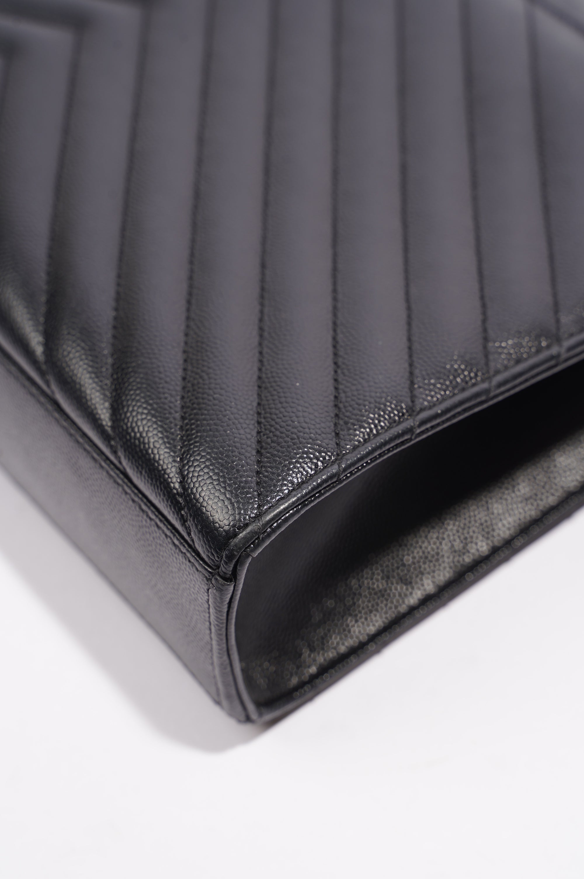 Saint Laurent Envelope Chain Flap Bag Black Matelasse Leather Large