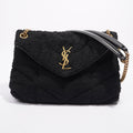 Saint Laurent Puffer Tweed Bag Black Tweed