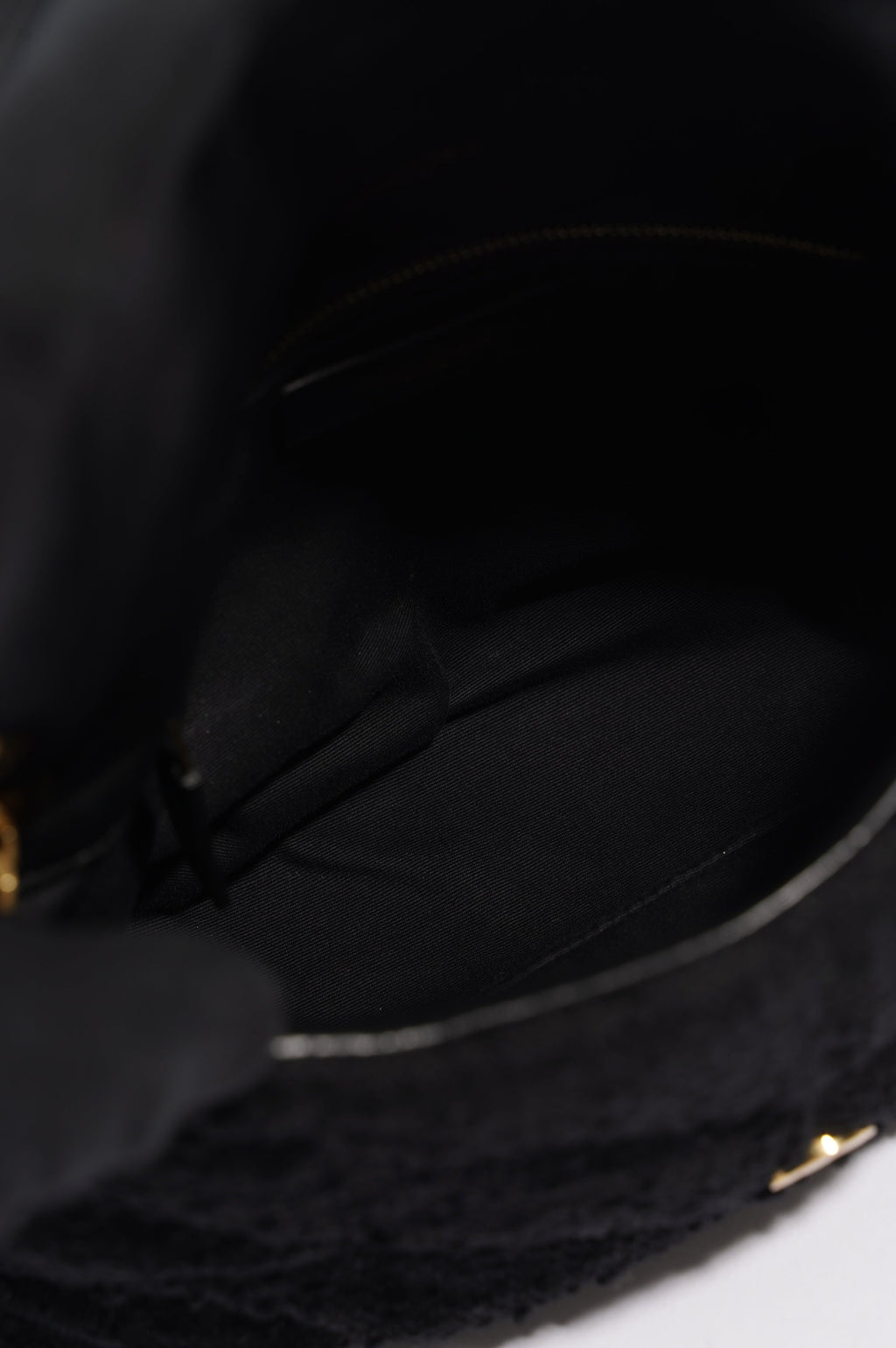 Saint Laurent Puffer Tweed Bag Black Tweed
