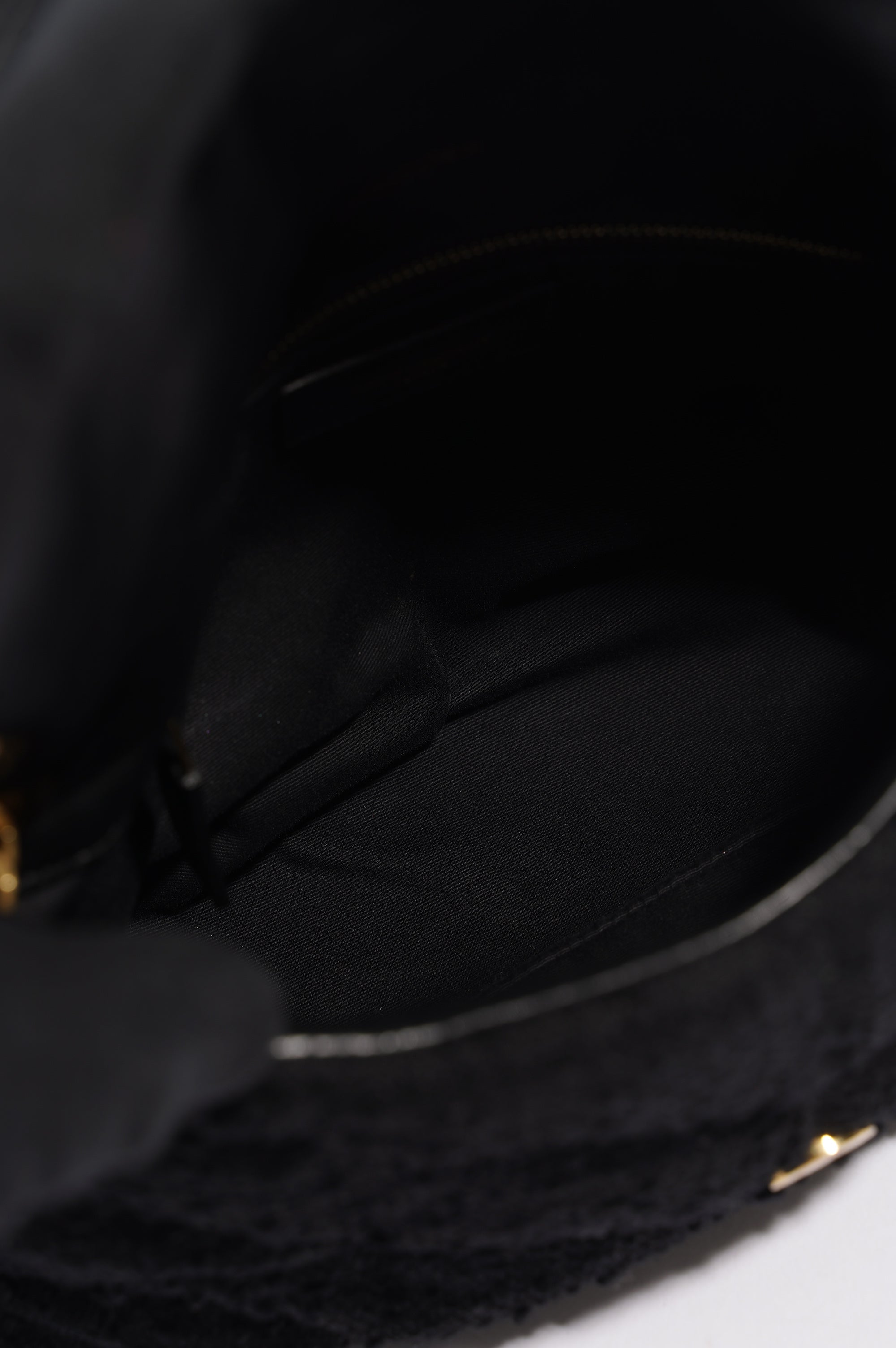 Saint Laurent Puffer Tweed Bag Black Tweed