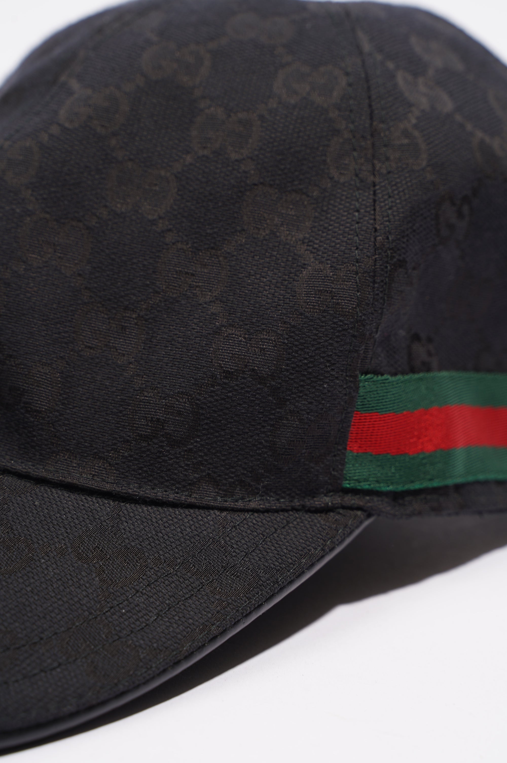Gucci Web Baseball Hat Black / Green / Red Canvas XL