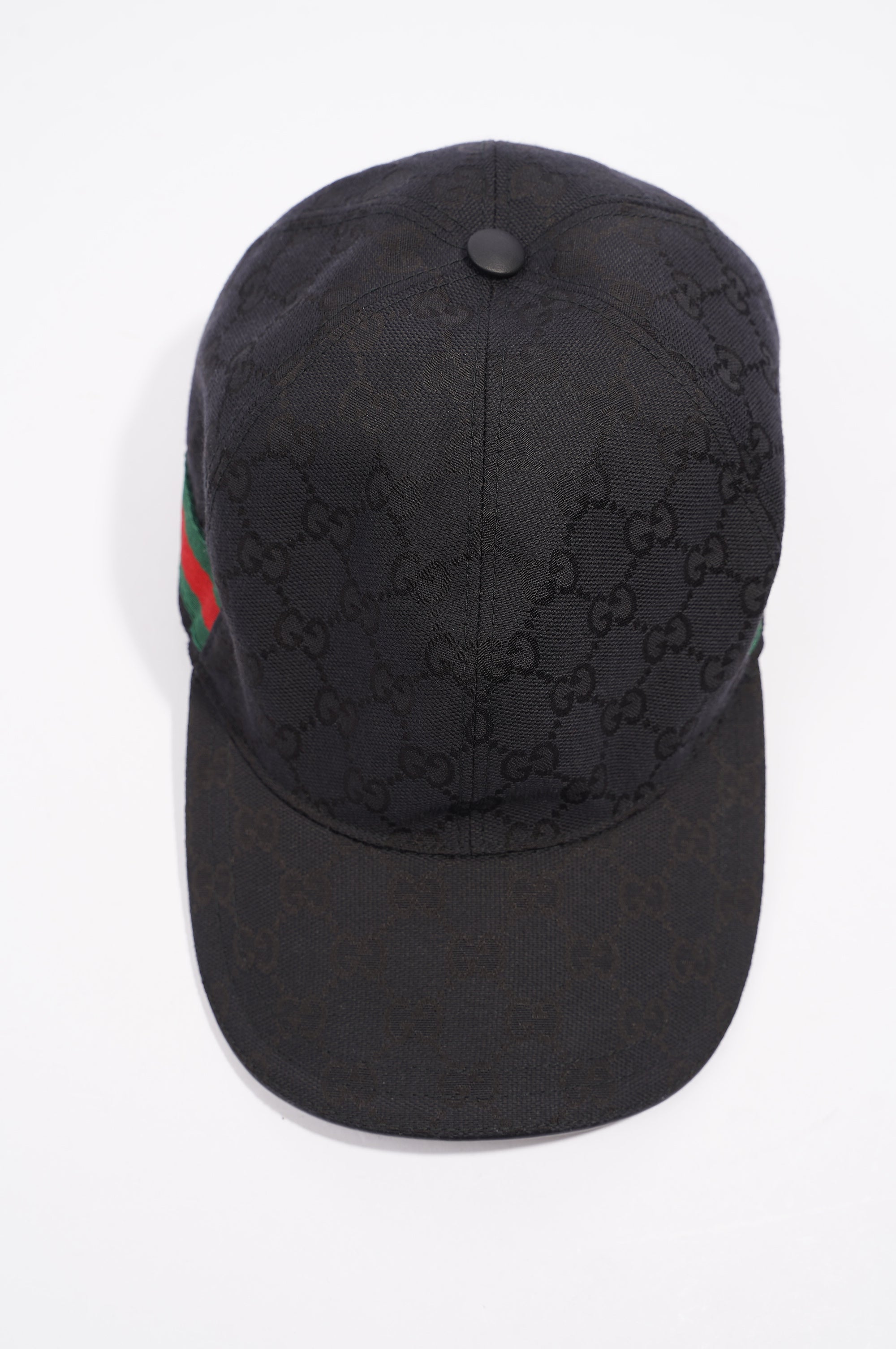 Gucci Web Baseball Hat Black / Green / Red Canvas XL