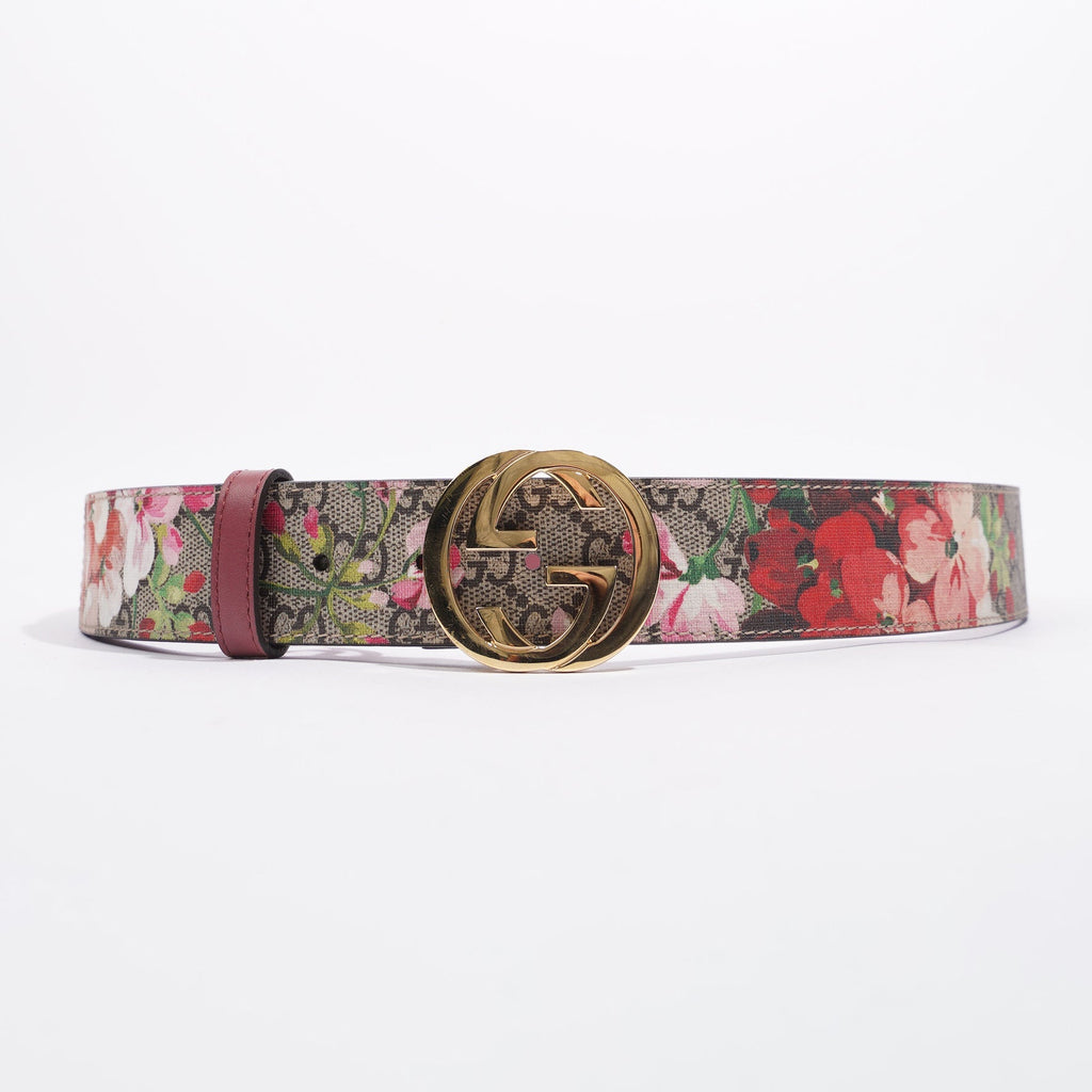 Gucci Interlocking Belt Floral / Supreme Canvas 95cm 38"