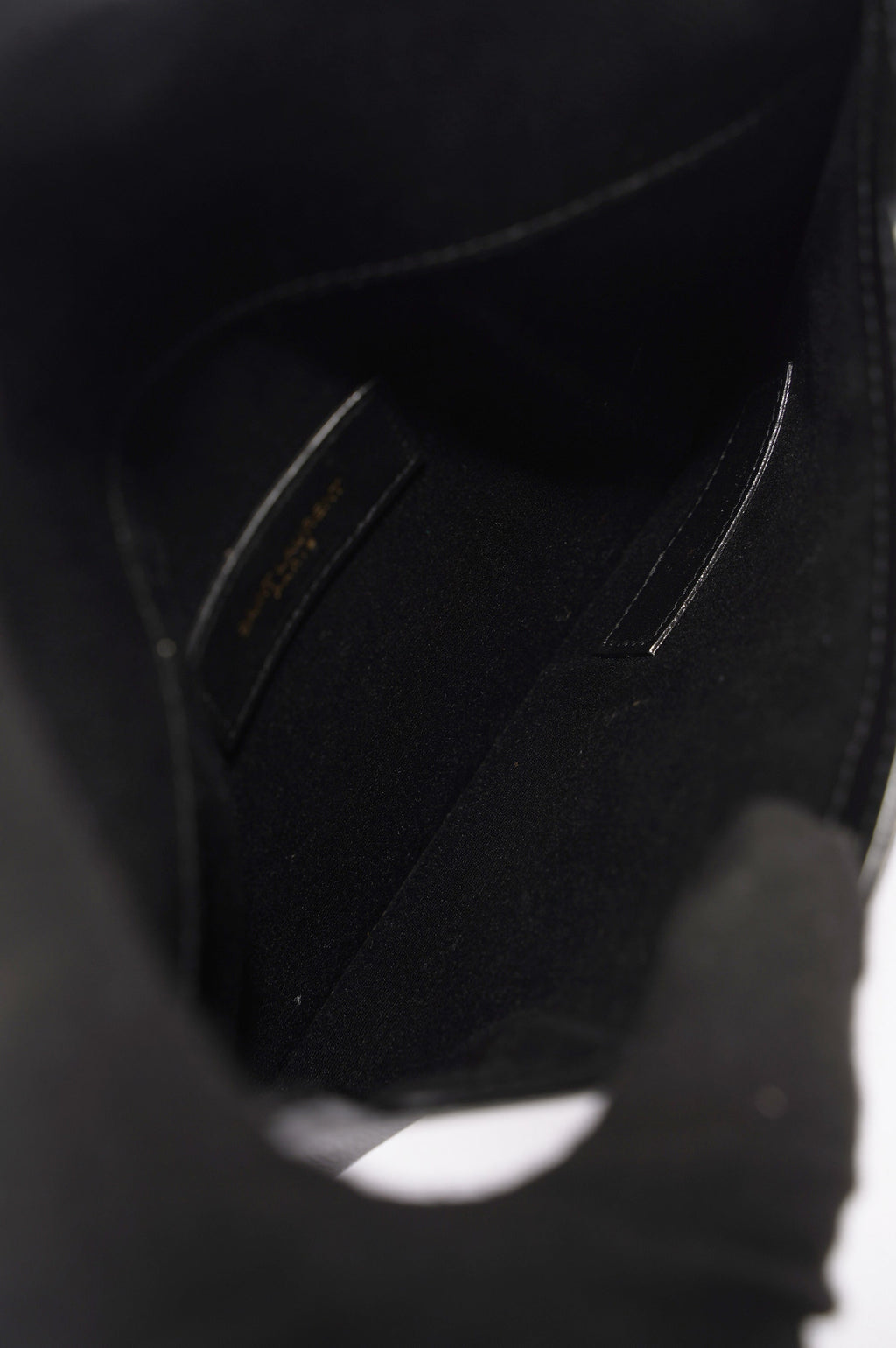 Saint Laurent Uptown Pouch Black Grained Leather Baby