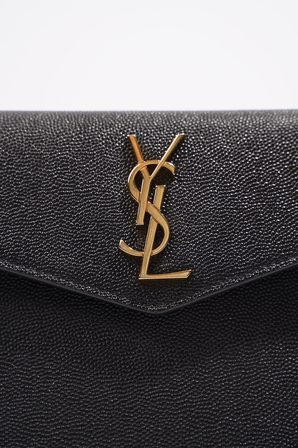 Saint Laurent Uptown Pouch Black Grained Leather Baby