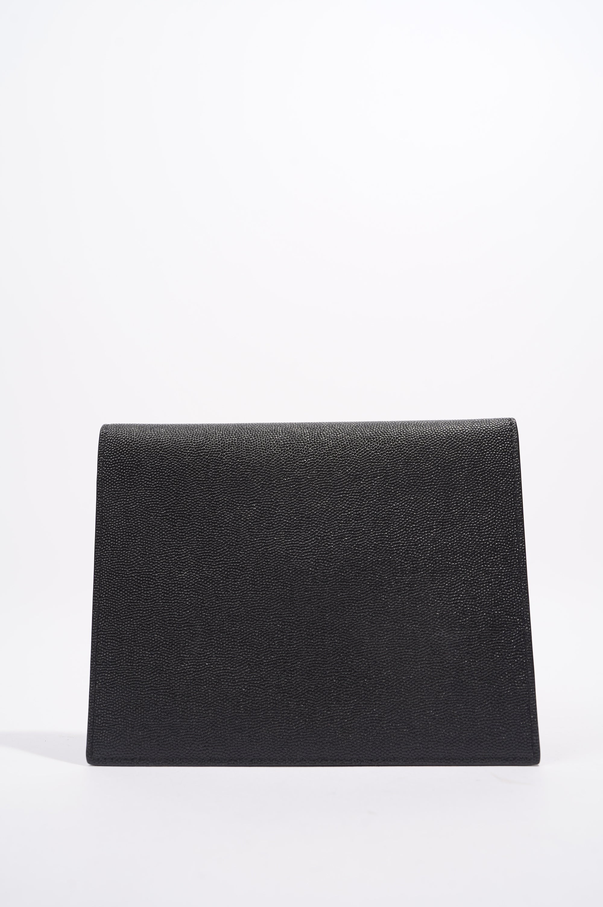 Saint Laurent Uptown Pouch Black Grained Leather Baby
