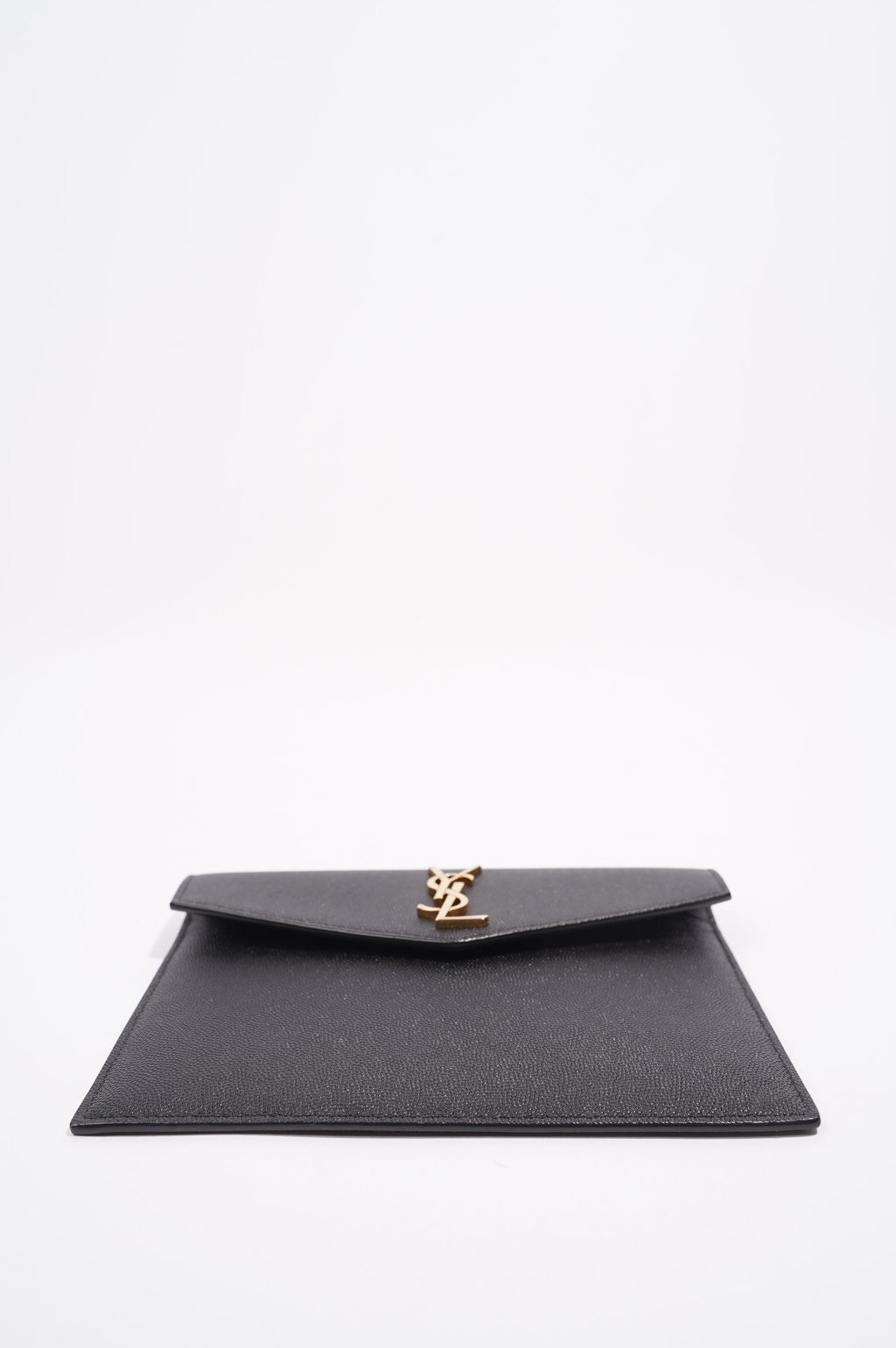 Saint Laurent Uptown Pouch Black Grained Leather Baby
