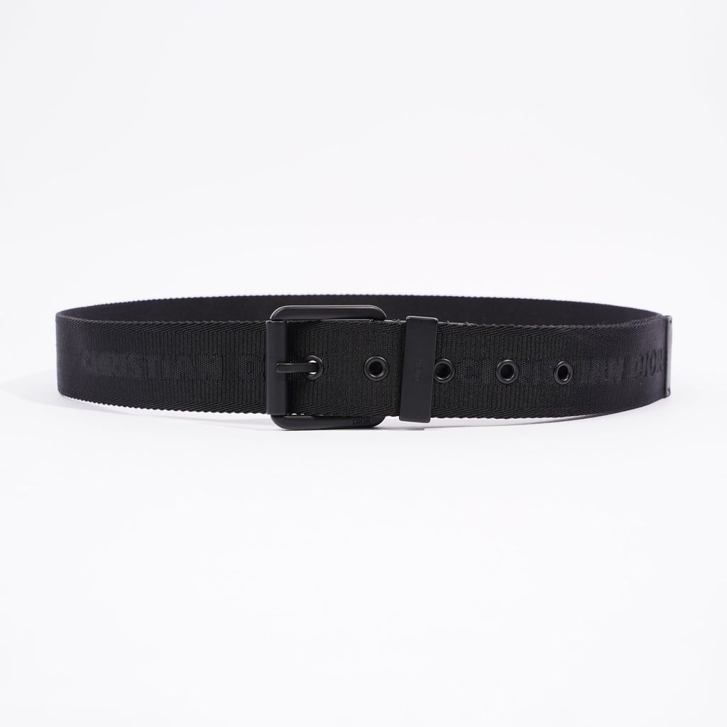 Christian Dior Canvas Belt Black Canvas 104cm