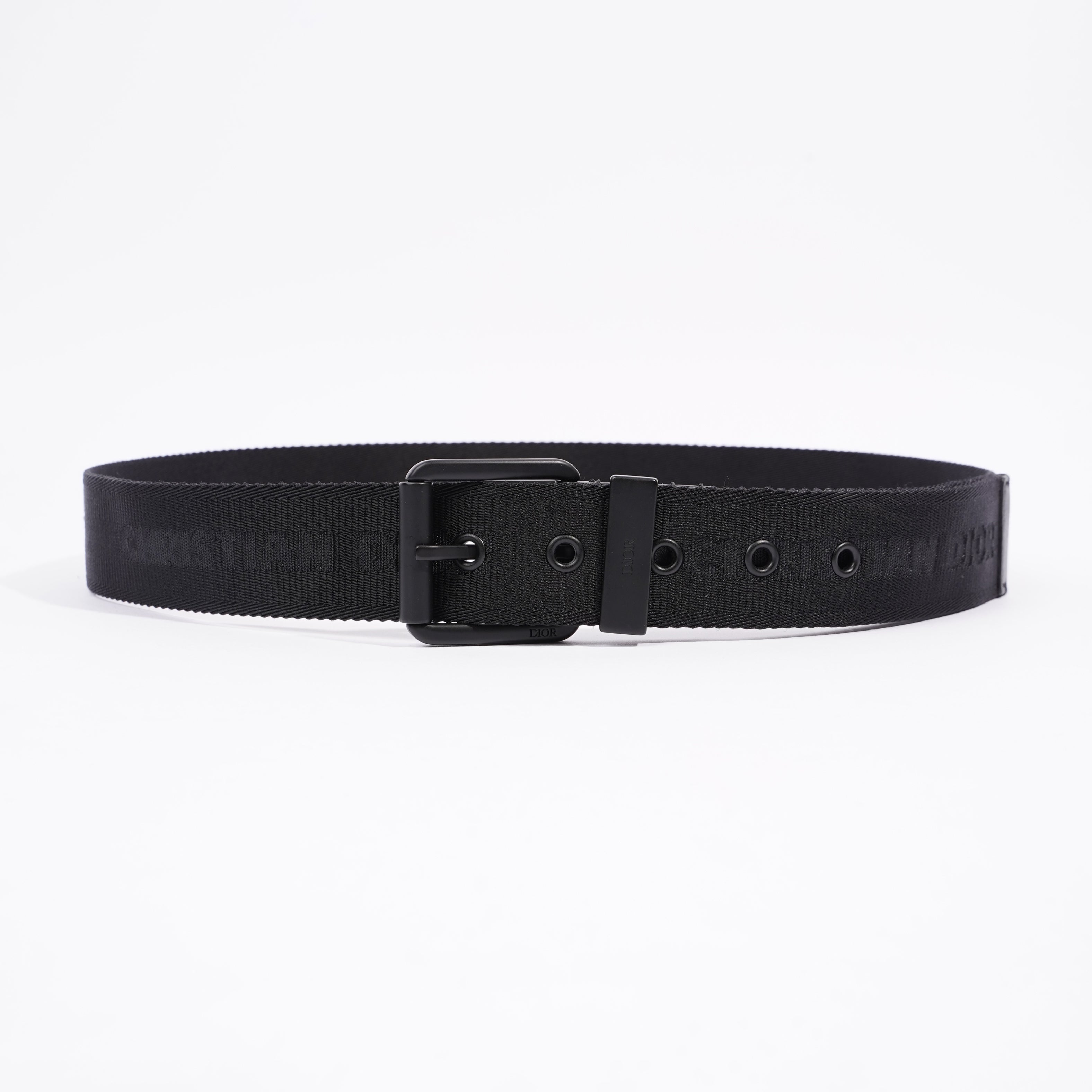 Christian Dior Canvas Belt Black Canvas 104cm