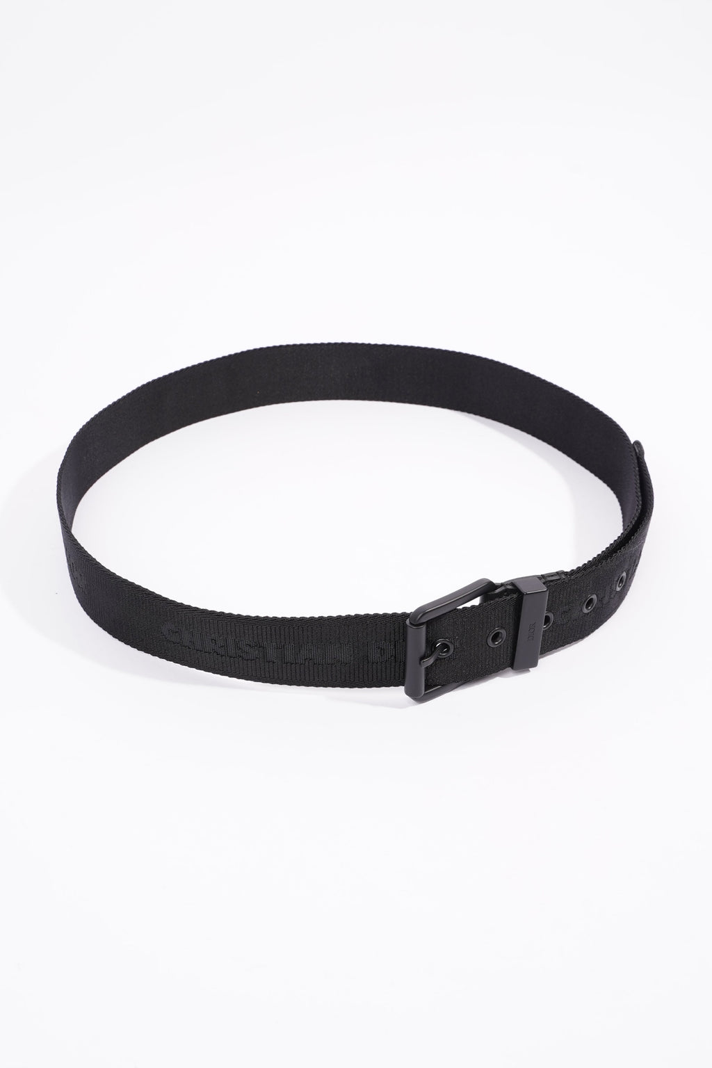 Christian Dior Canvas Belt Black Canvas 104cm